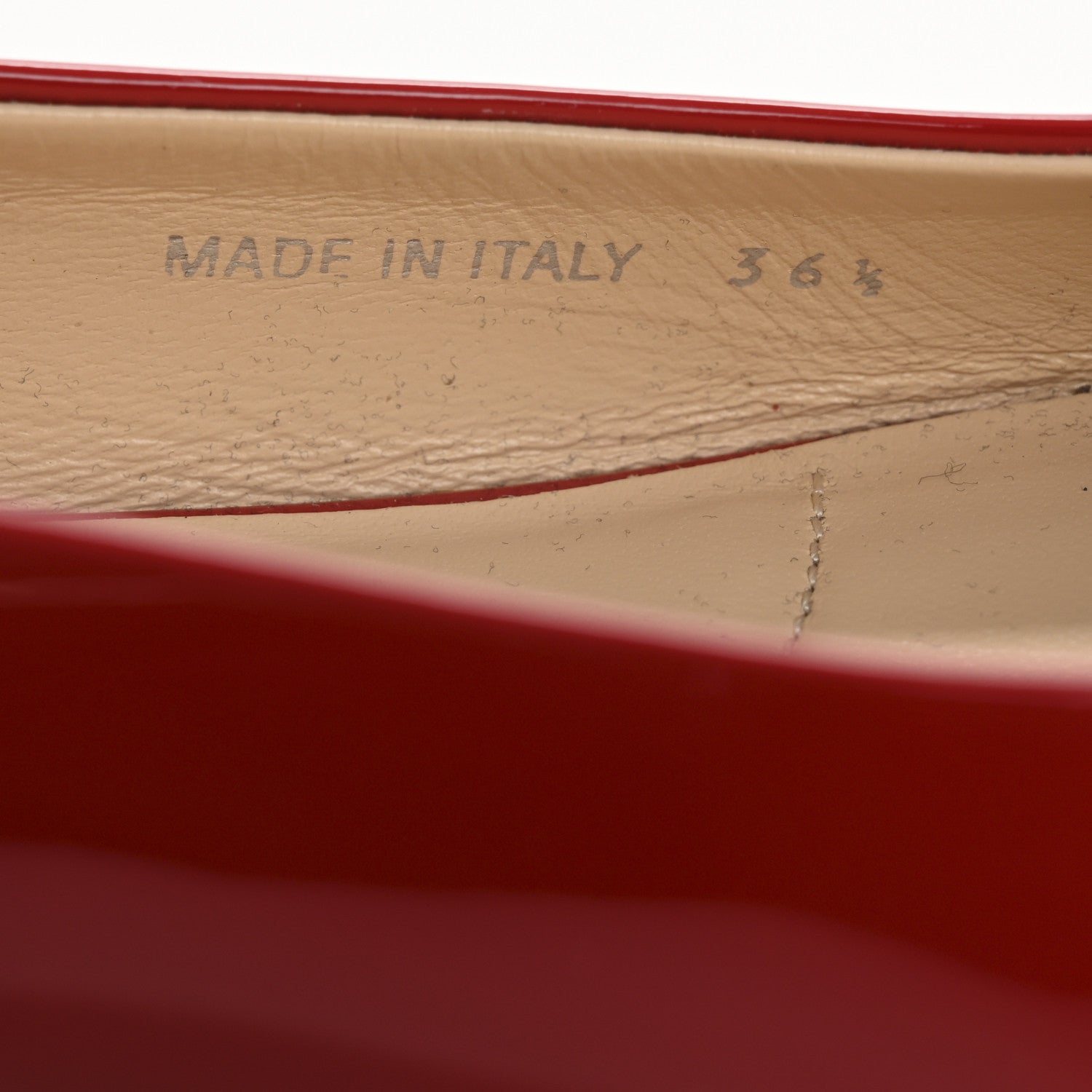 Prada Patent Triangle Ballerina Flats 36.5 Rosso 9 of 11