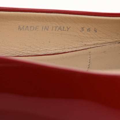 Prada Patent Triangle Ballerina Flats 36.5 Rosso 9 of 11