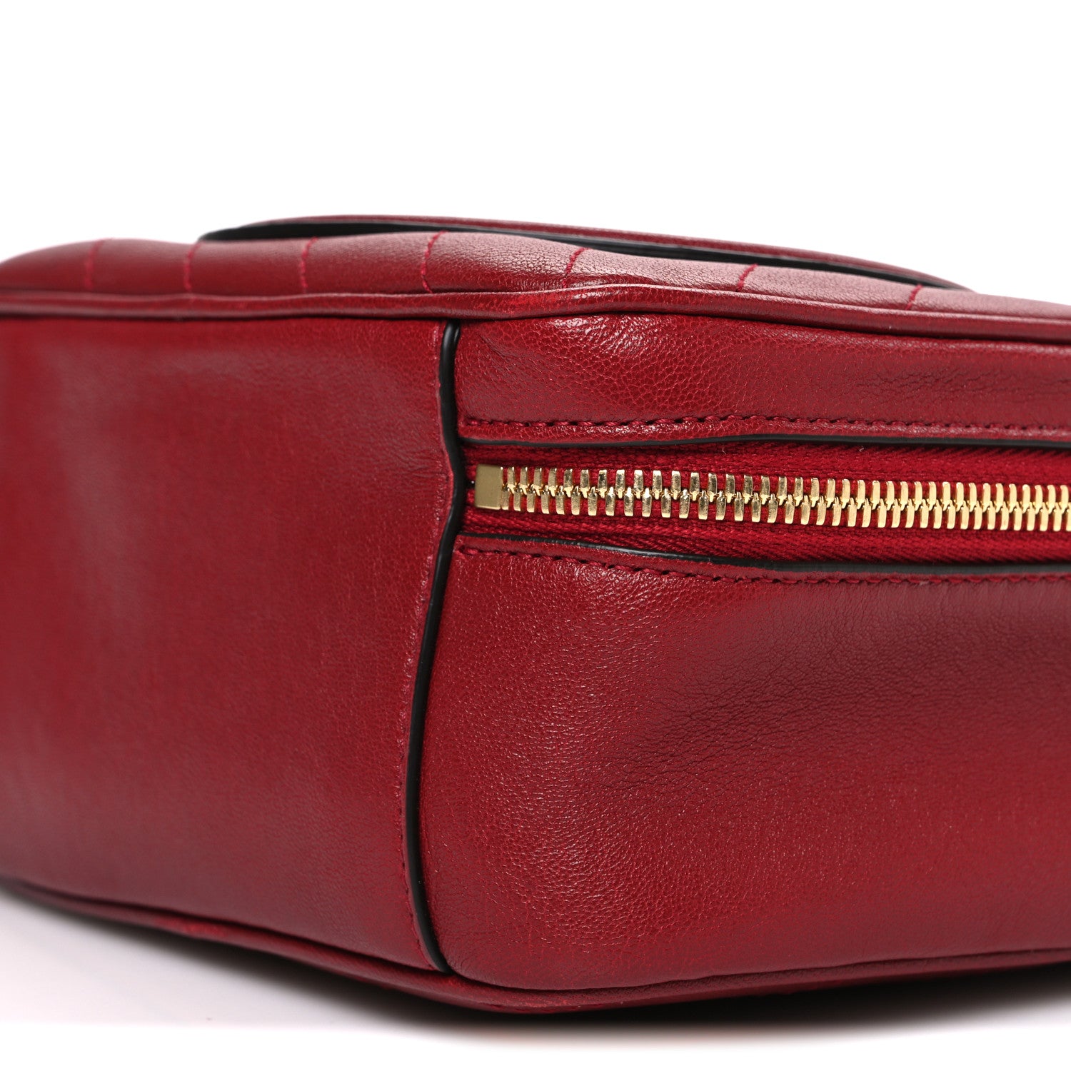 Gucci Sakai Be Green Calfskin Diagonal Stitched Blondie Top Handle Bag Rosso 10 of 10