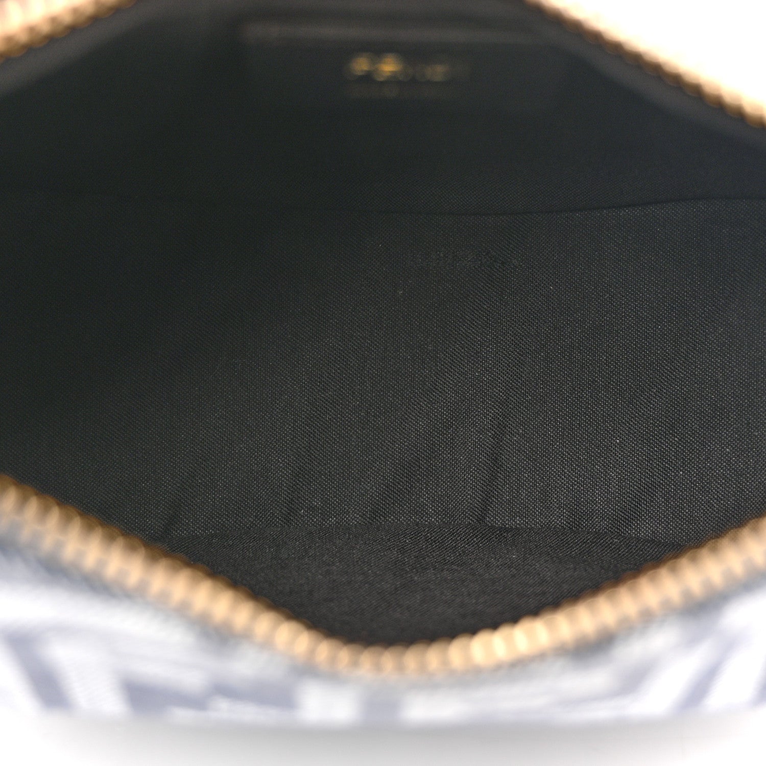 Fendi Denim Vitello King F is Fendi FF Embroidered Mini Fendigraphy Hobo Bag Blue Brown 5 of 11