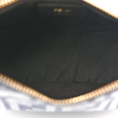 Fendi Denim Vitello King F is Fendi FF Embroidered Mini Fendigraphy Hobo Bag Blue Brown 5 of 11