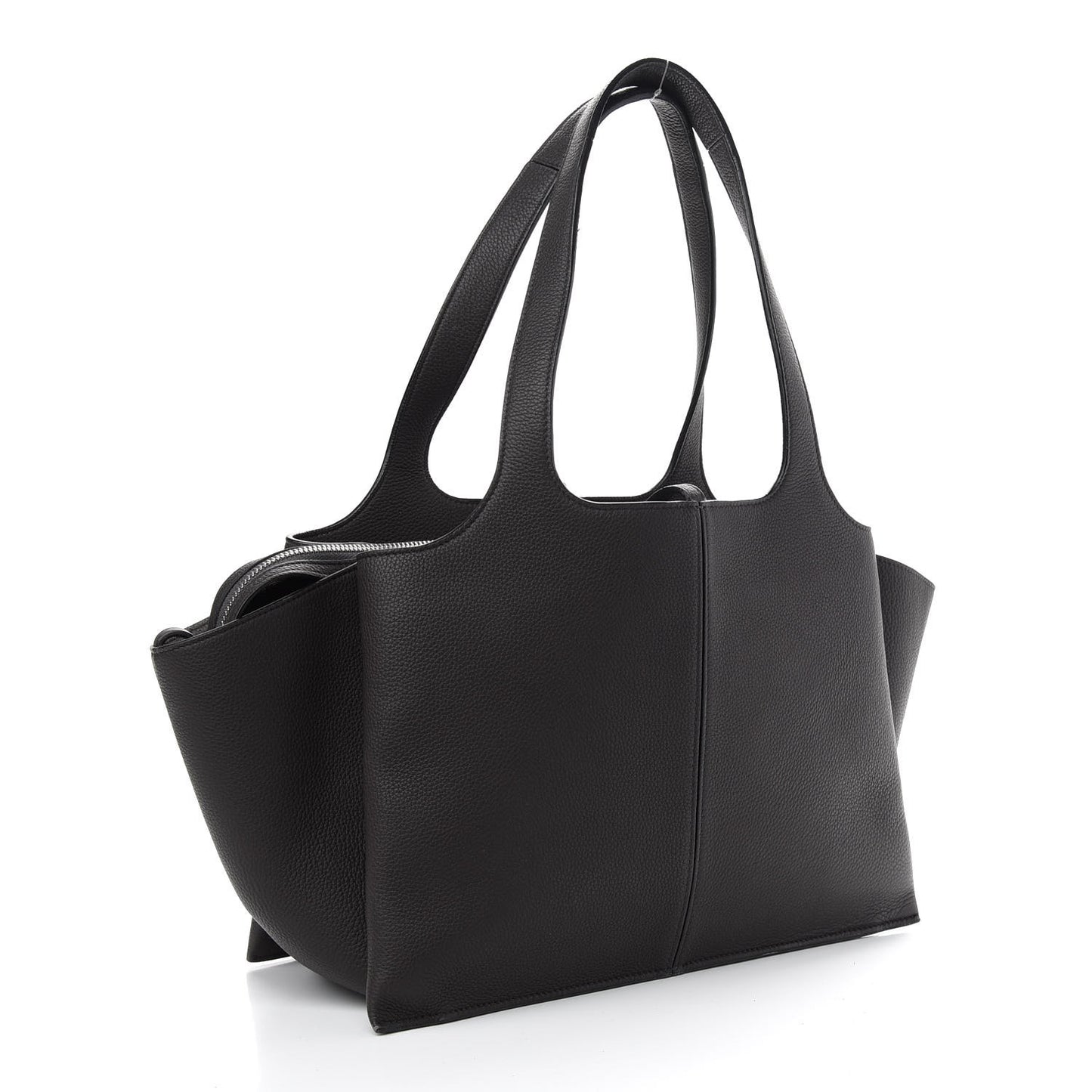 Baby Grained Calfskin Small Tri-Fold Bag Anthracite