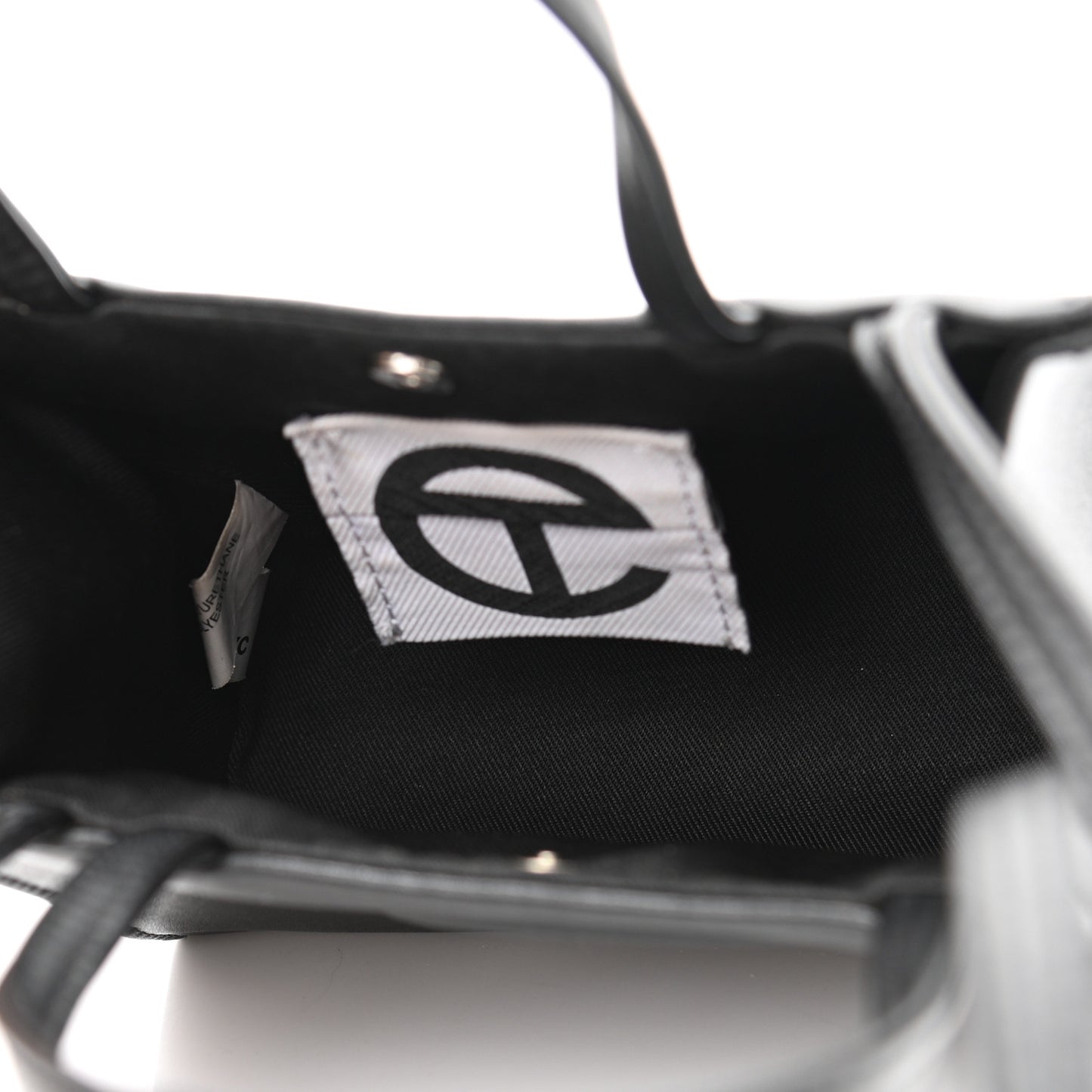 Vegan Leather Small Shopping Bag Black