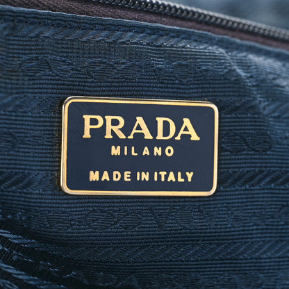 Prada Nylon Tessuto Impuntu Quilted Shoulder Bag Navy 6 of 11