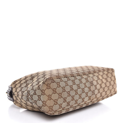 Gucci Monogram Medium Horsebit Chain Hobo Dark Brown 4 of 14