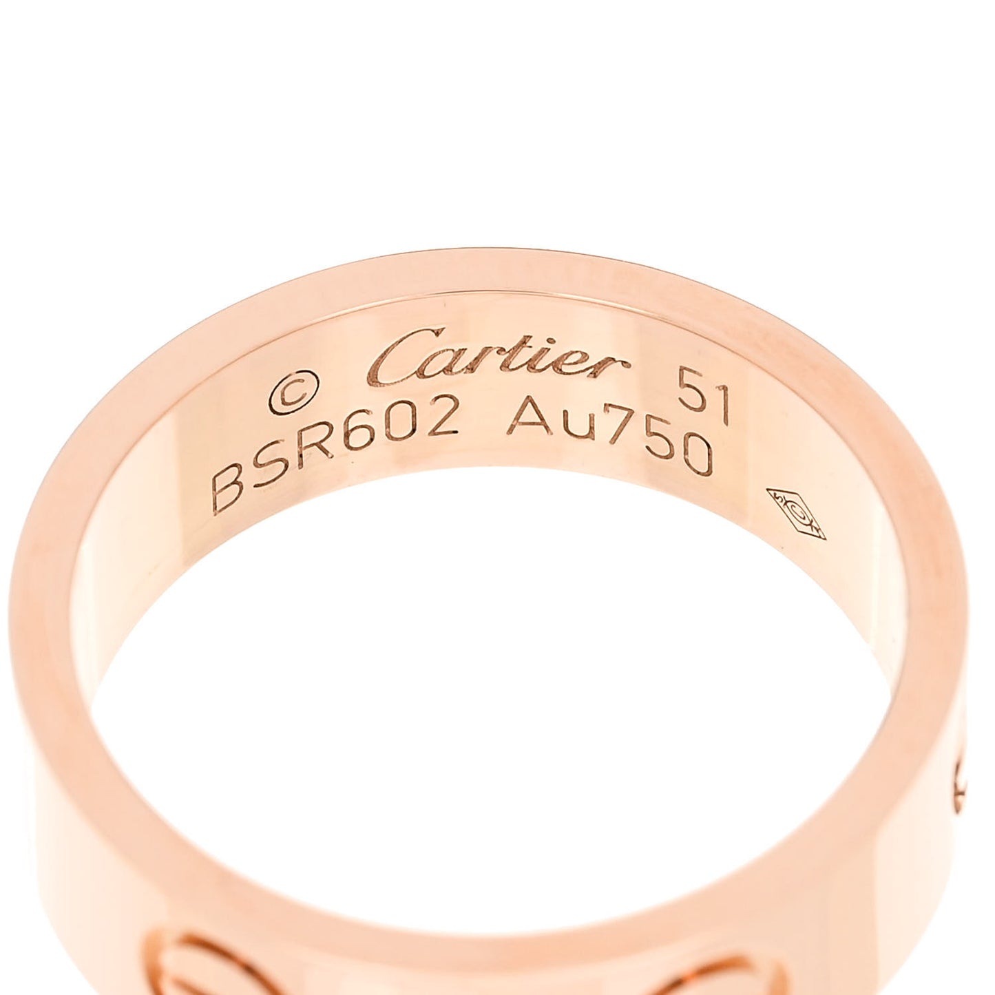 18K Pink Gold 5.5mm LOVE Ring 51 5.75