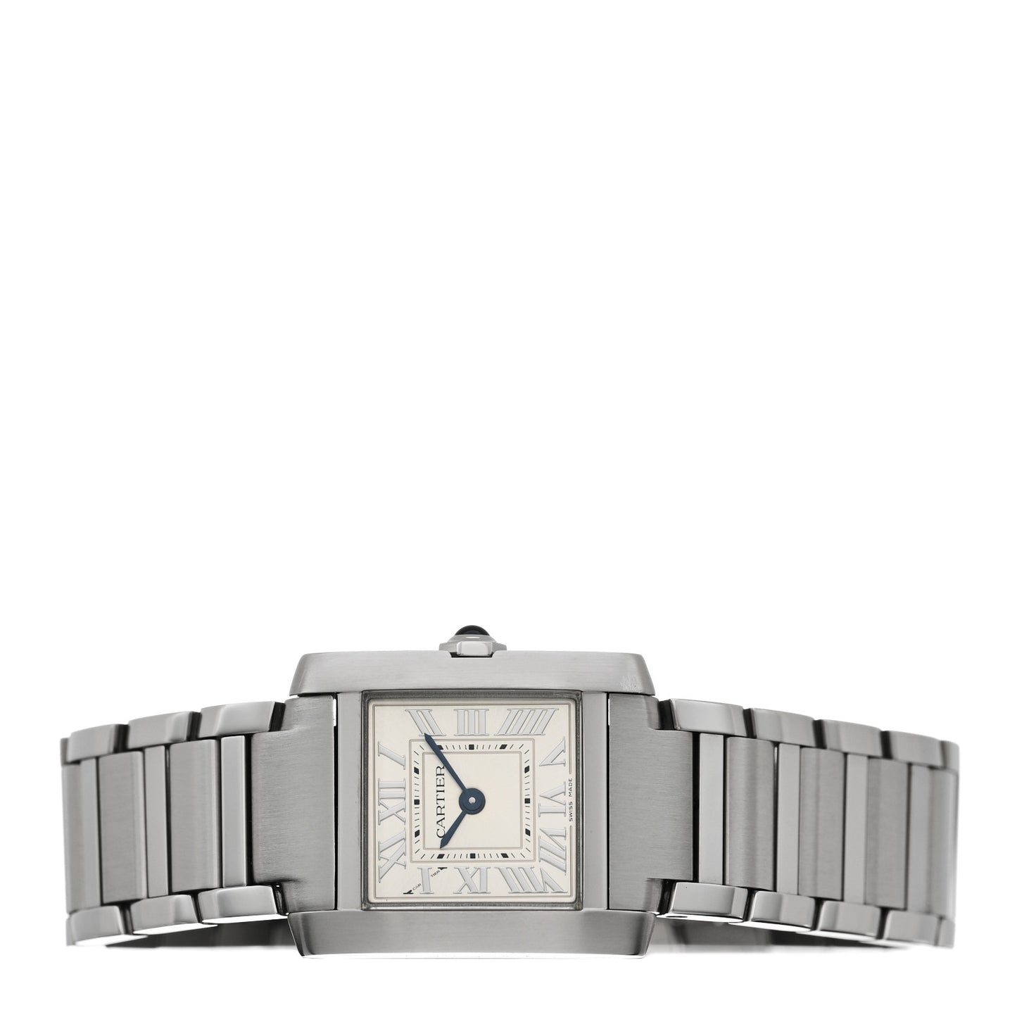 Stainless Steel 21mm Tank Francaise Quartz Watch Silver