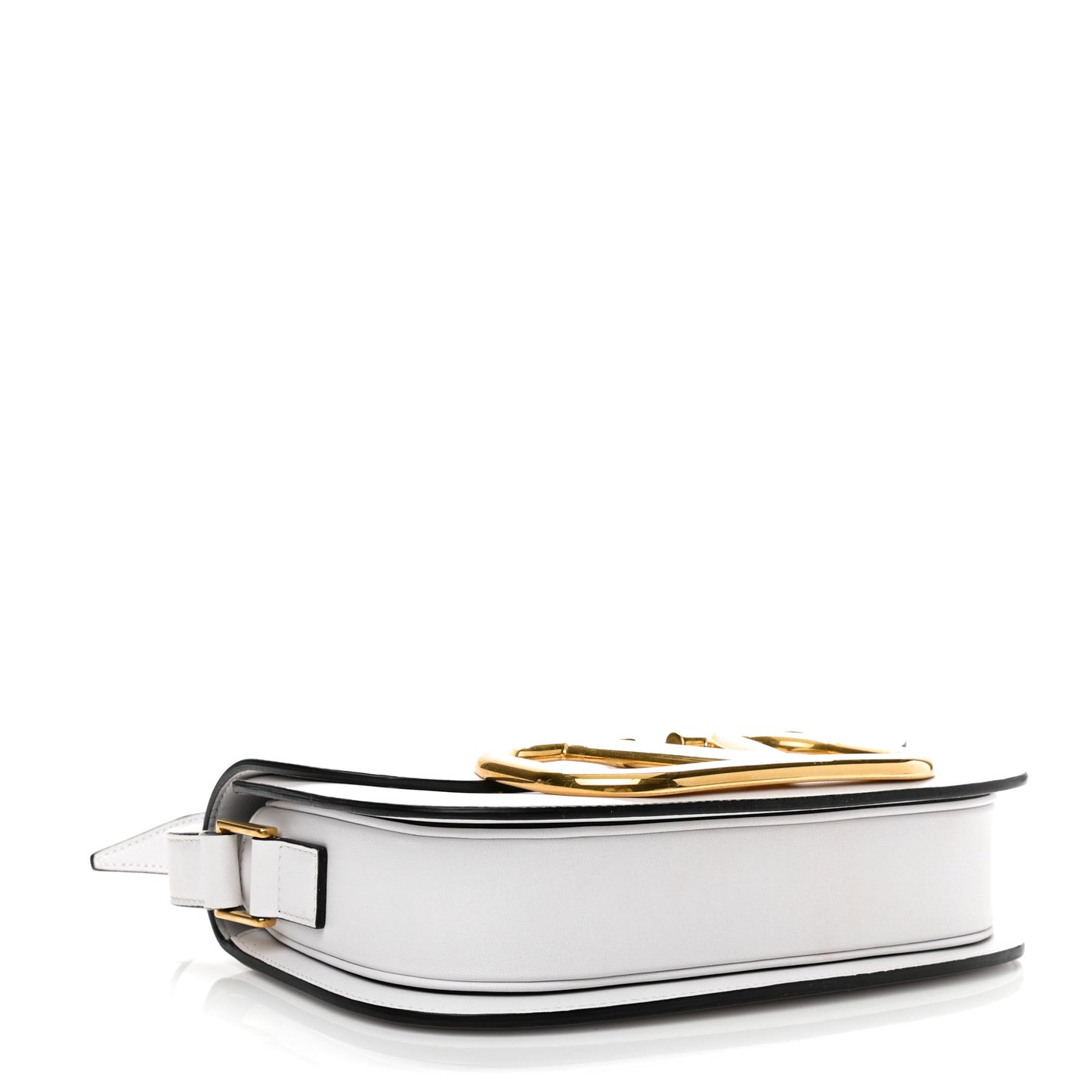 Smooth Calfskin Supervee Shoulder Bag Optic White
