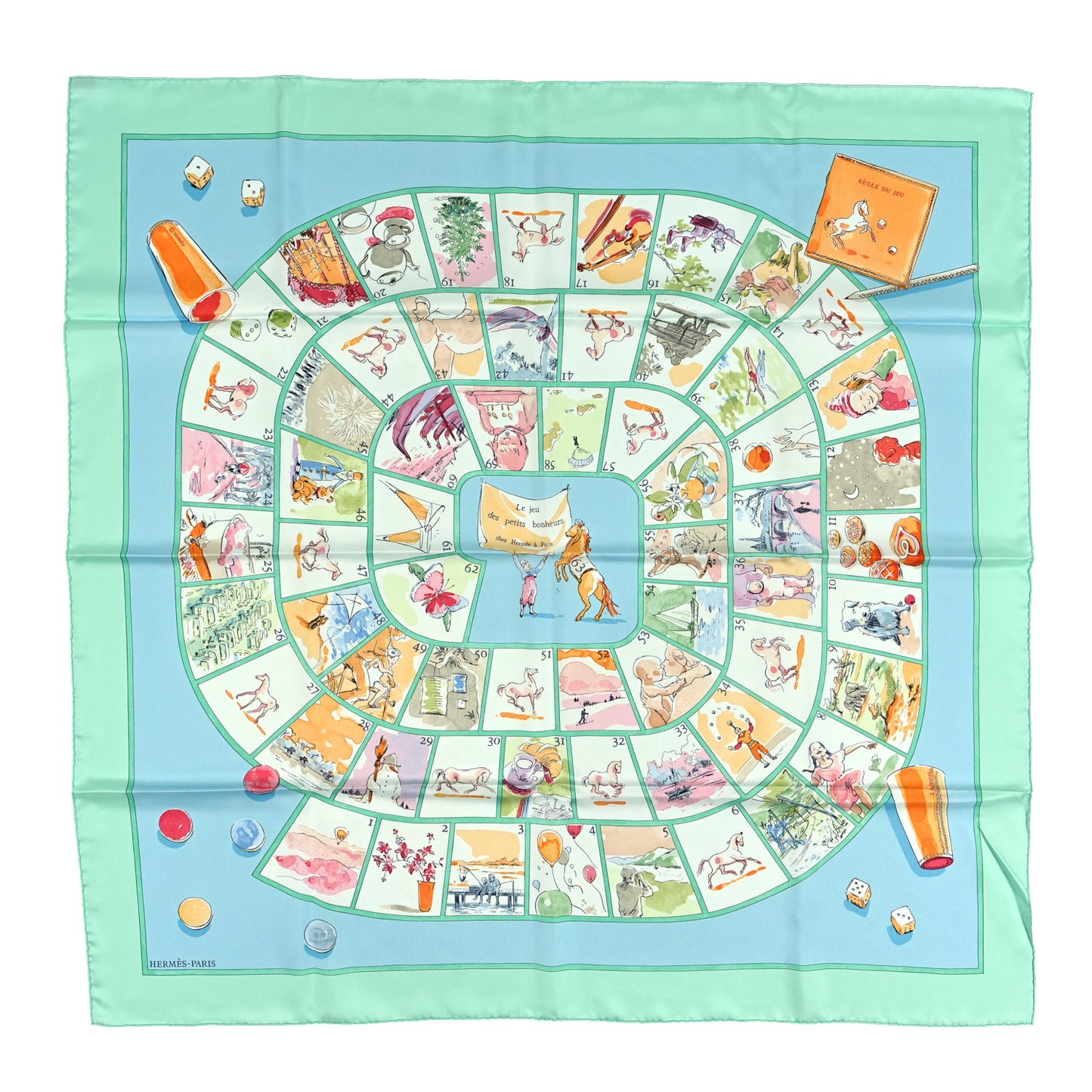 Silk Le Jeu des Petits Bonheur Scarf 90