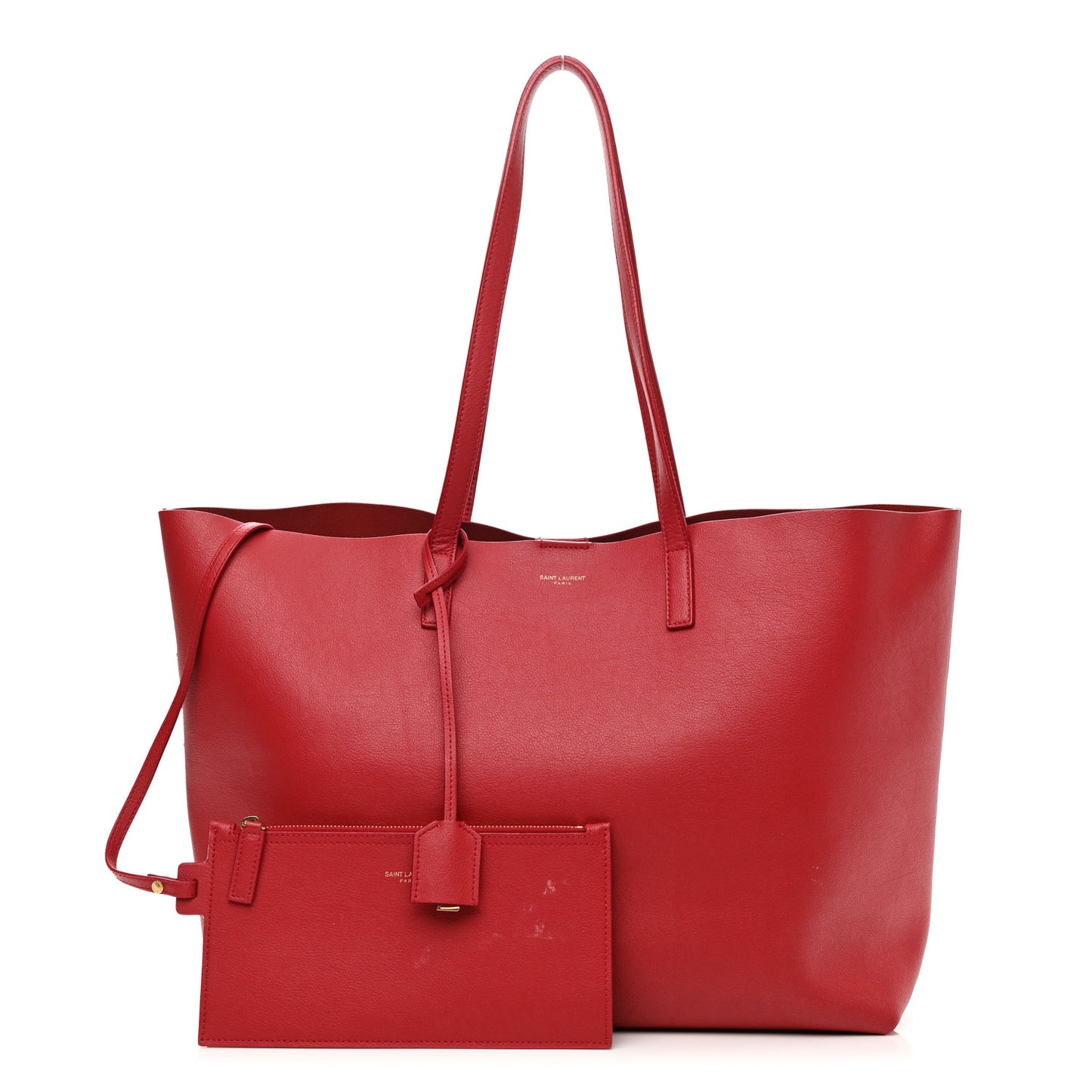 Calfskin Large Shopping Tote Rouge Eros
