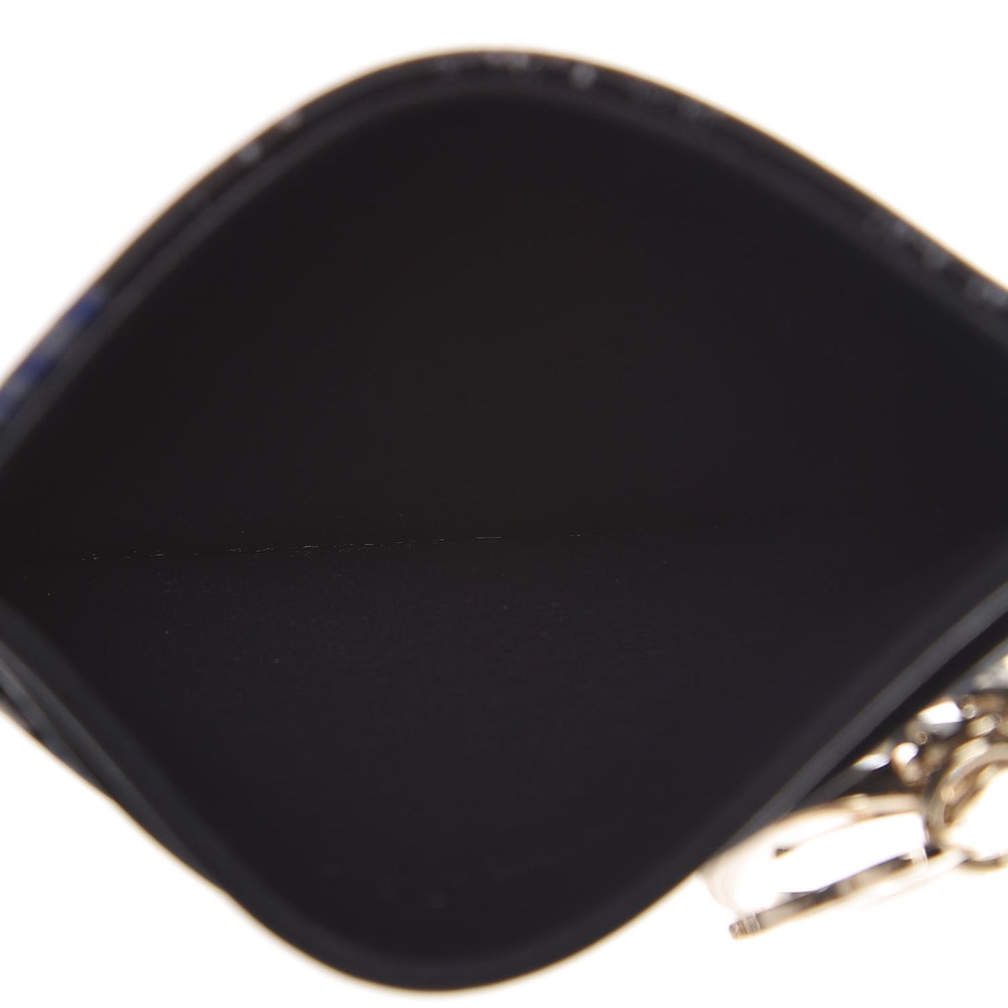 Calfskin Printed Nature Ballet Lady Dior Card Holder Blue