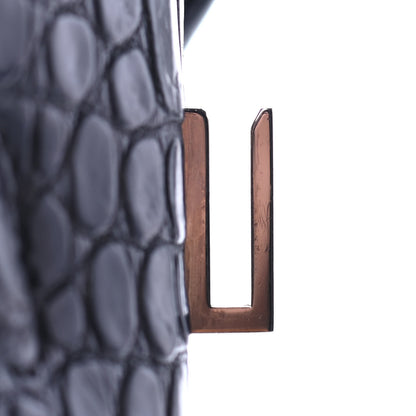 Hermes Matte Porosus Crocodile Birkin 35 Black 23 of 31