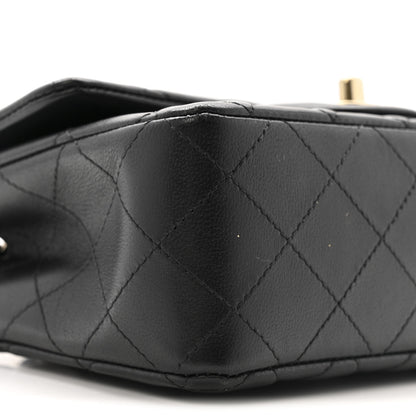 Chanel Lambskin Quilted Mini Rectangular Flap Black 9 of 11