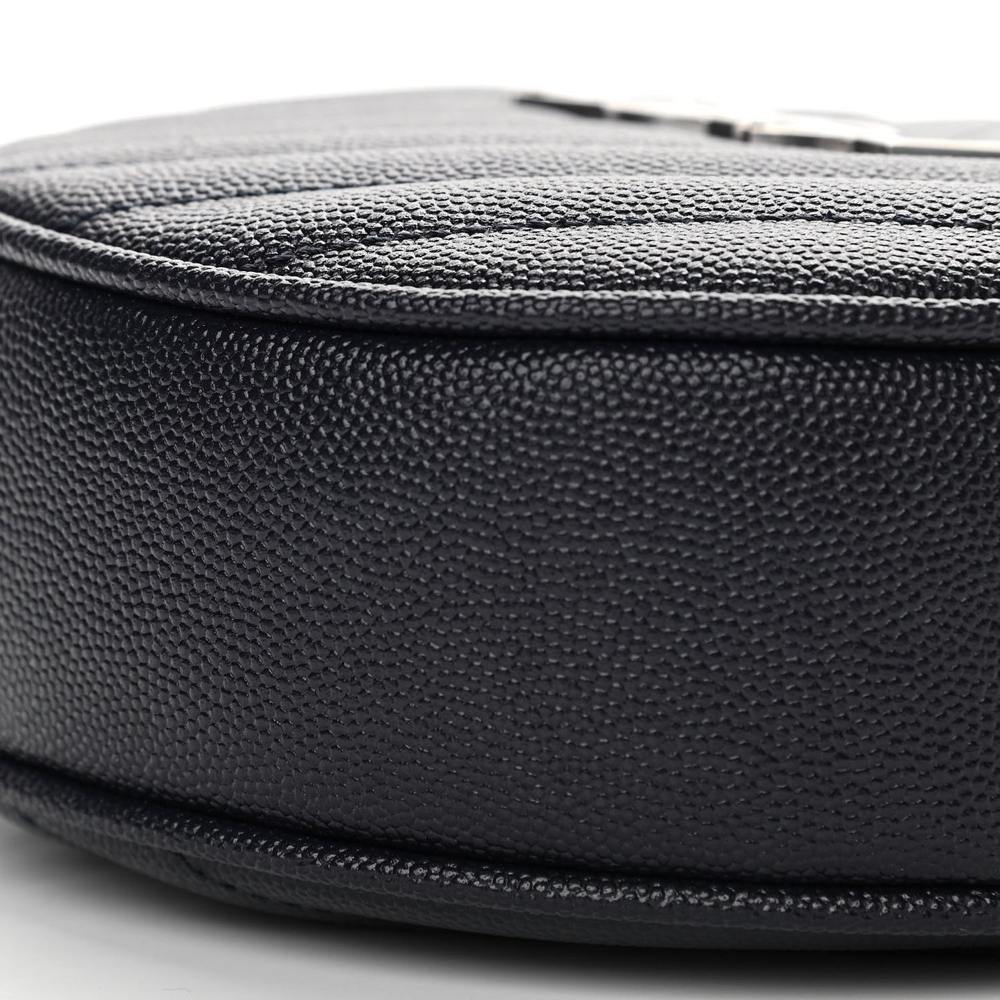 Grain De Poudre Matelasse Chevron Quilted Round Vinyle Camera Bag Deep Marine