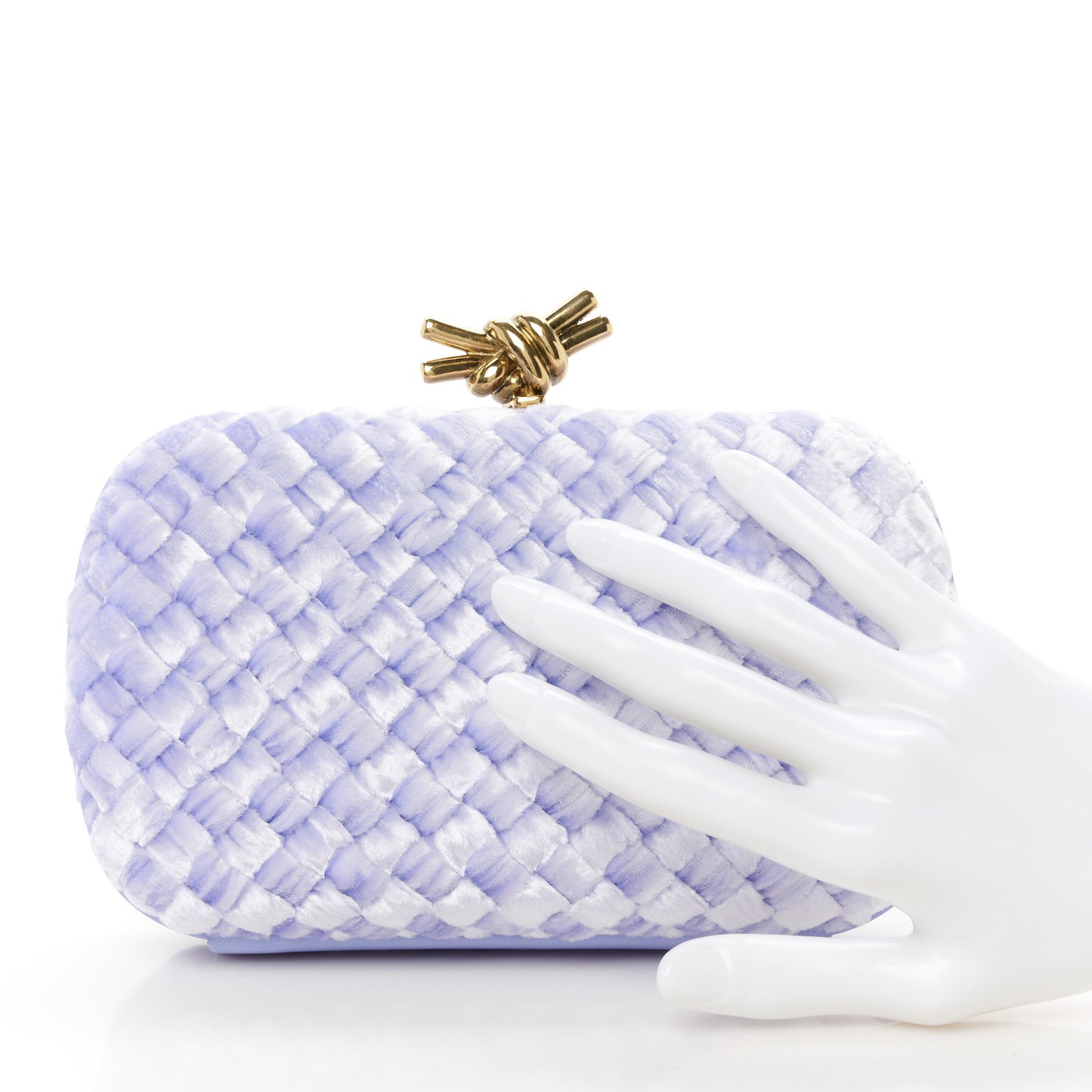 Velvet Intreccio Knot Clutch Amethyst