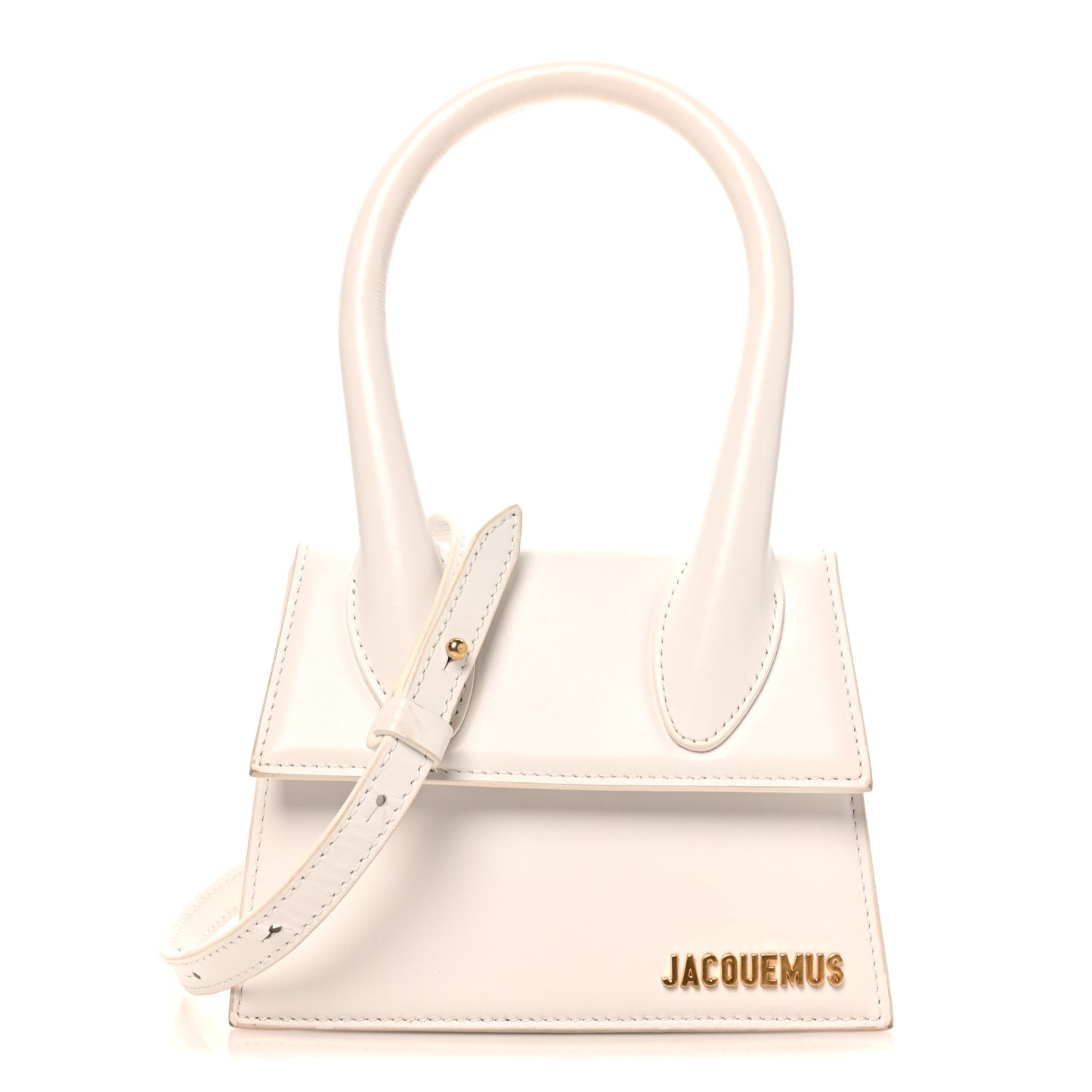 Smooth Calfskin Le Chiquito Moyen White