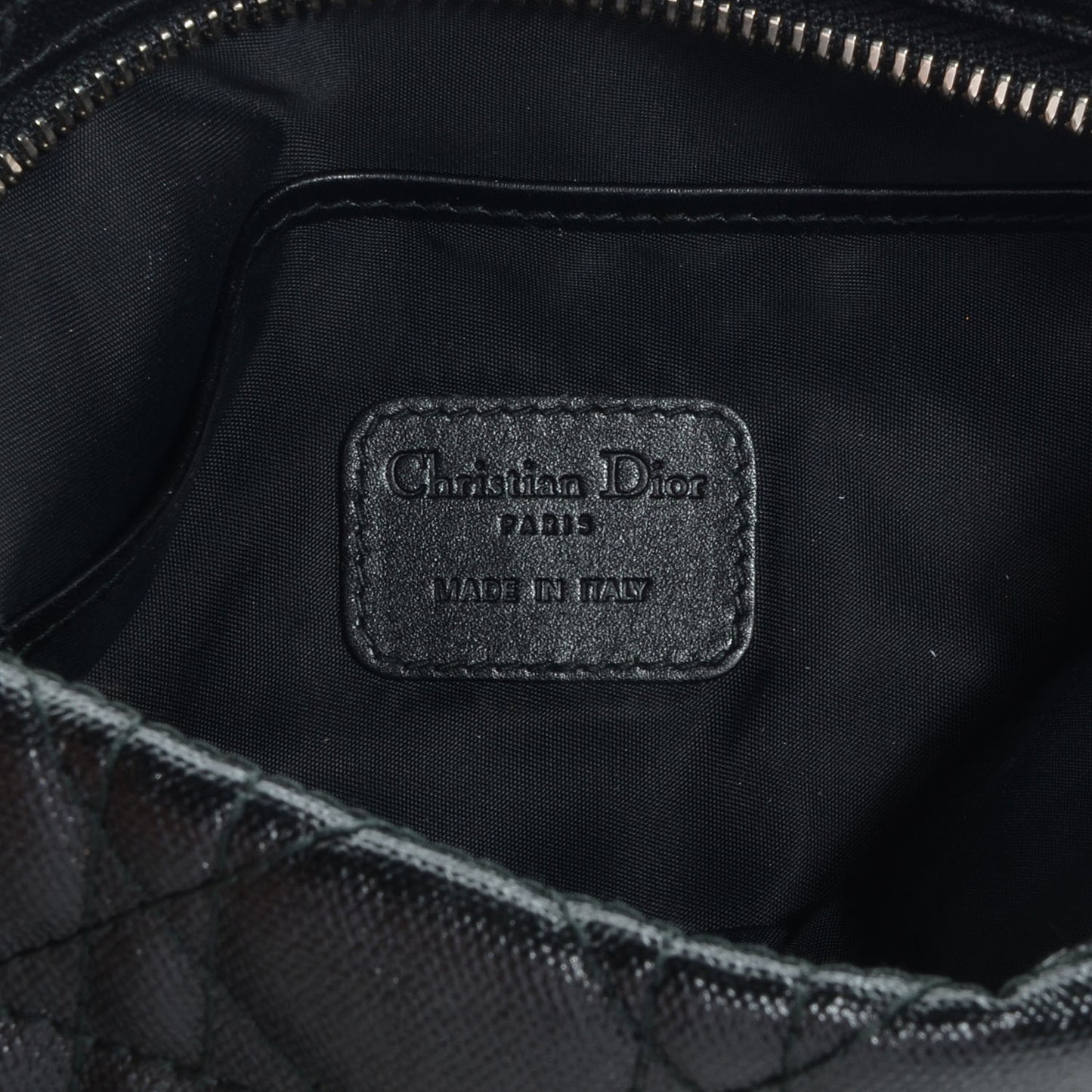 Coated Canvas Cannage Panarea Clutch Black
