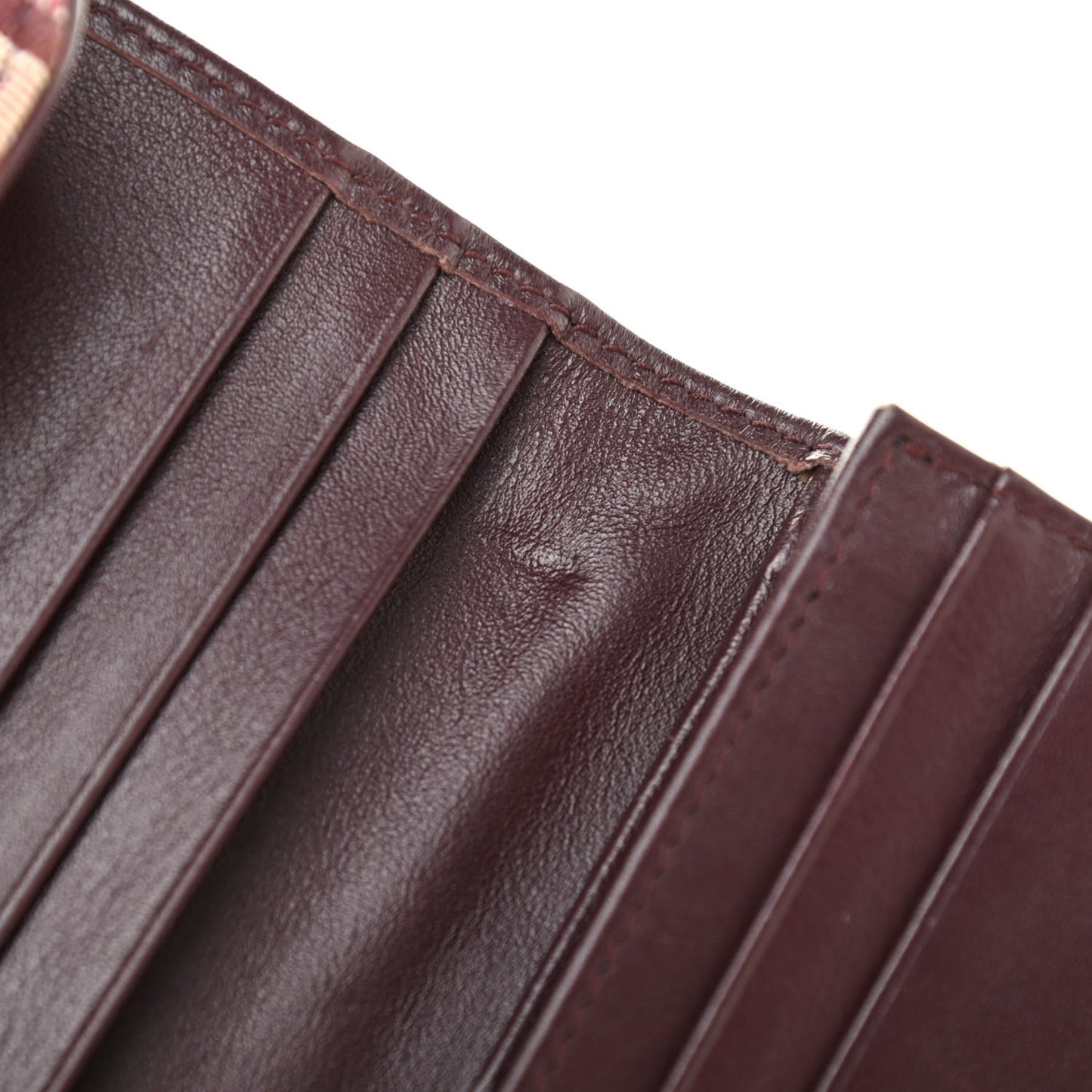 Oblique Saddle Lotus Wallet Burgundy