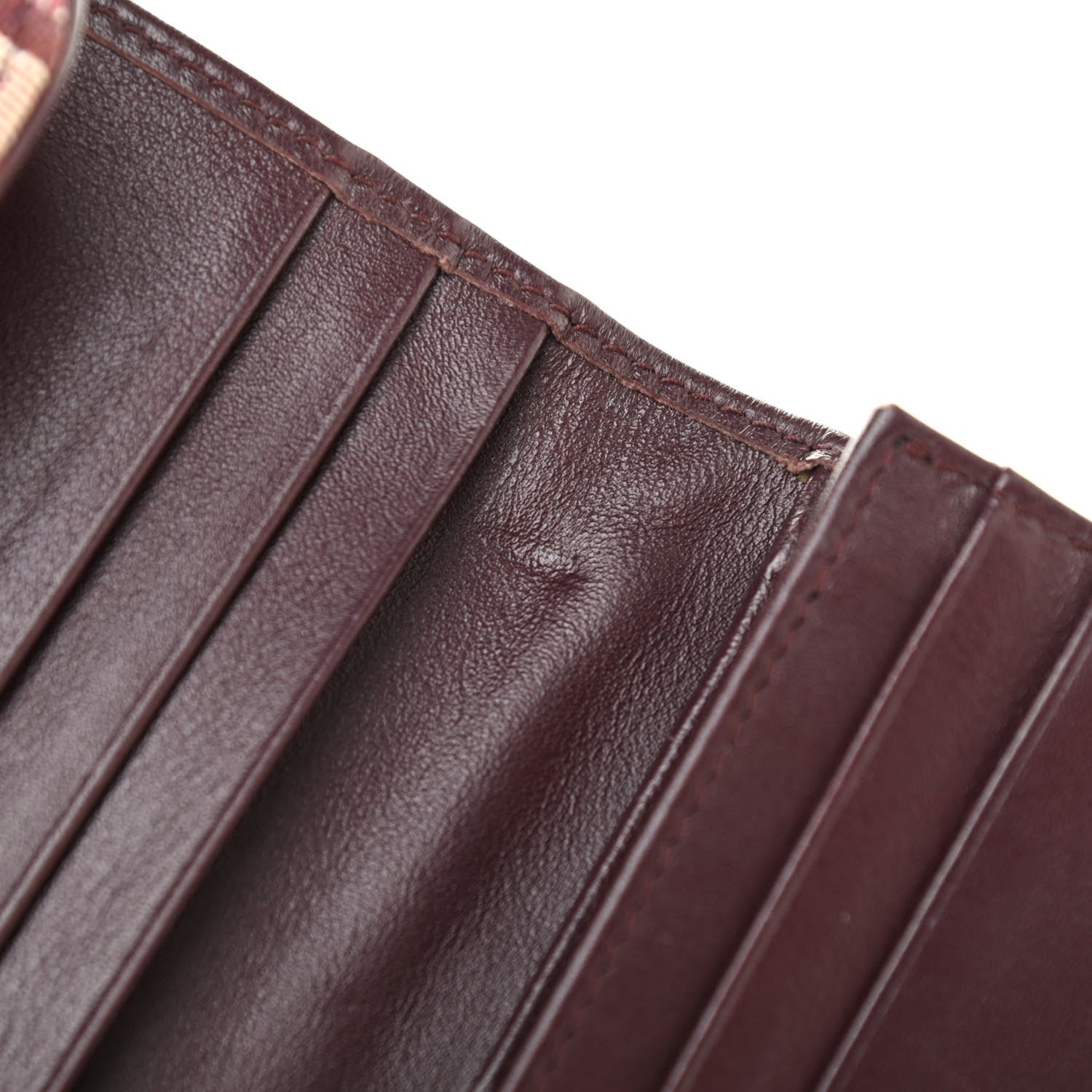 Christian Dior Oblique Saddle Lotus Wallet Burgundy 8 of 8