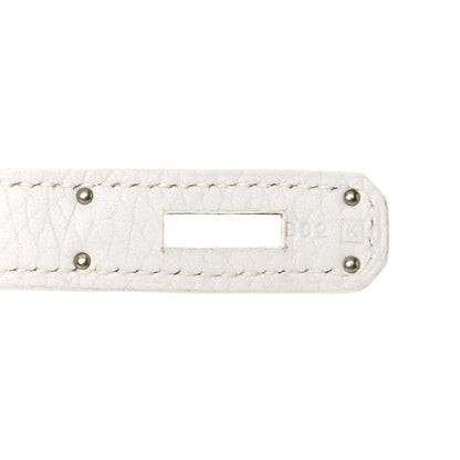 Hermes Taurillon Clemence Birkin 30 White 6 of 11