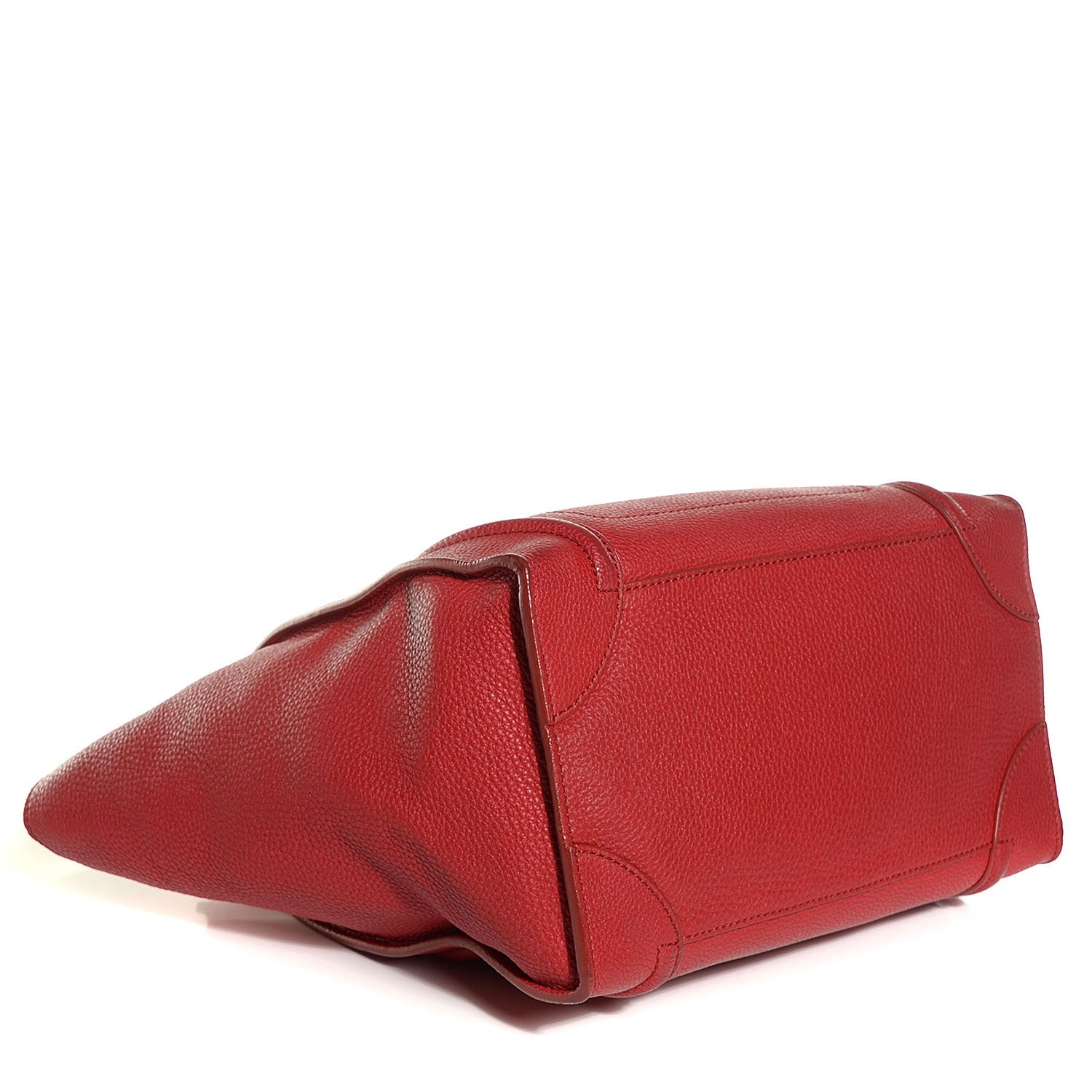 Celine Pebbled Calfskin Mini Luggage Red 4 of 9