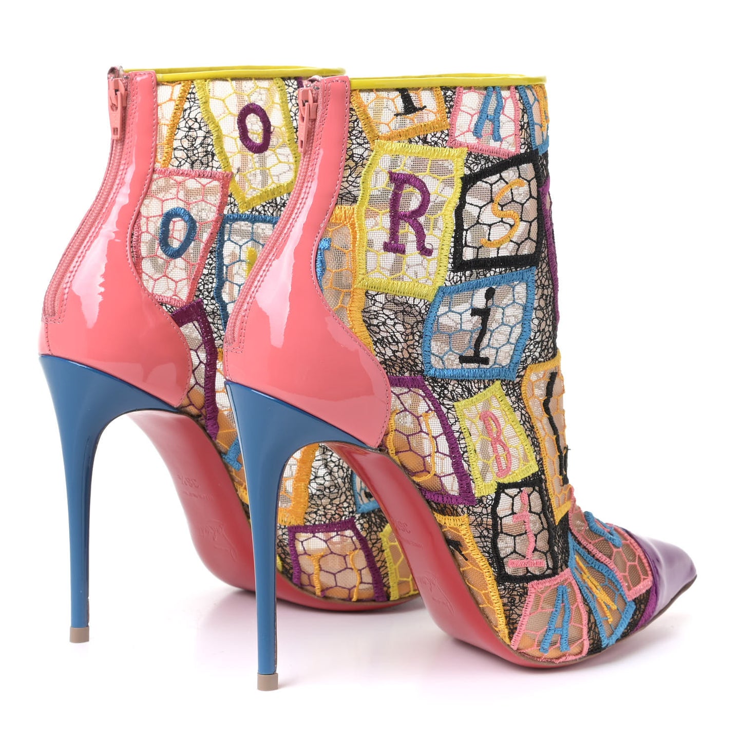 Patent Lace Gipsybootie 100 Ankle Boots 36.5 Multicolor