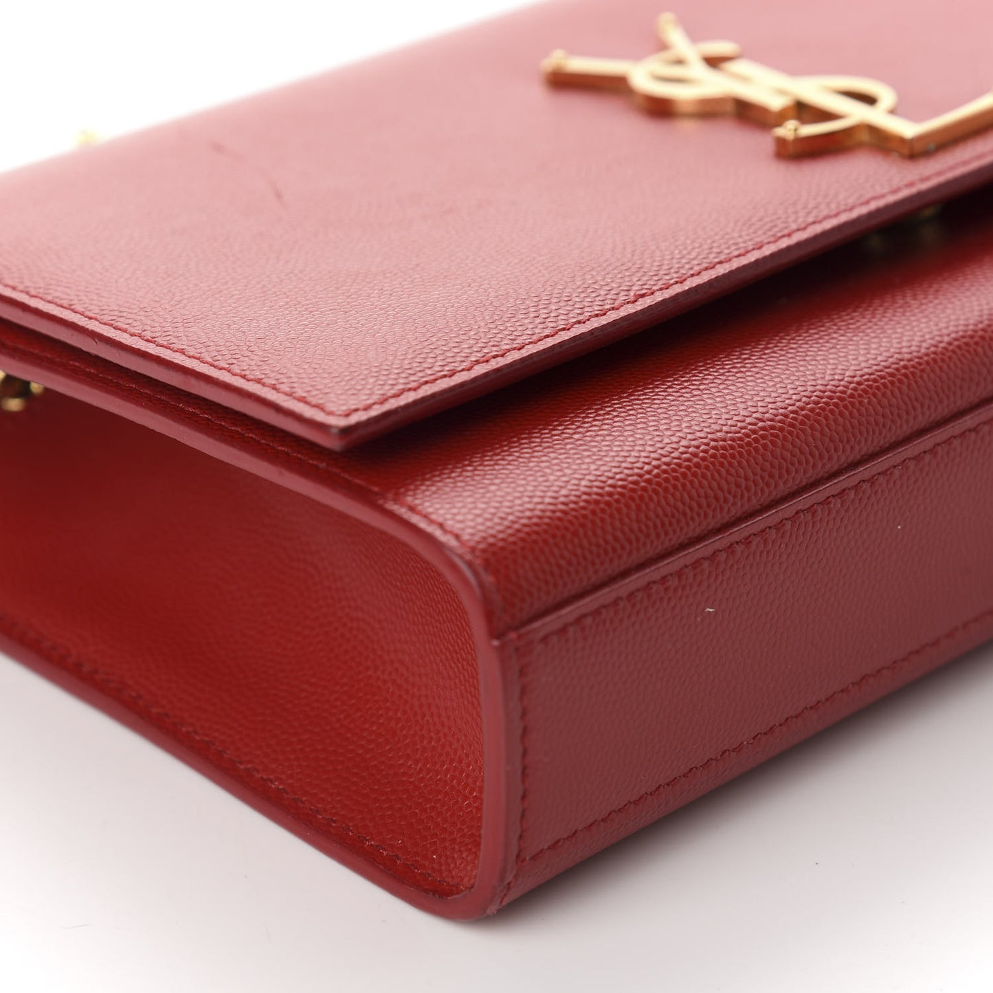 Grain De Poudre Medium Monogram Kate Satchel Red