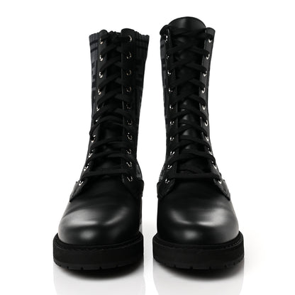 Fendi Calfskin Stretch Fabric FF Rockoko Biker Boots 40 Black Charcoal 2 of 8