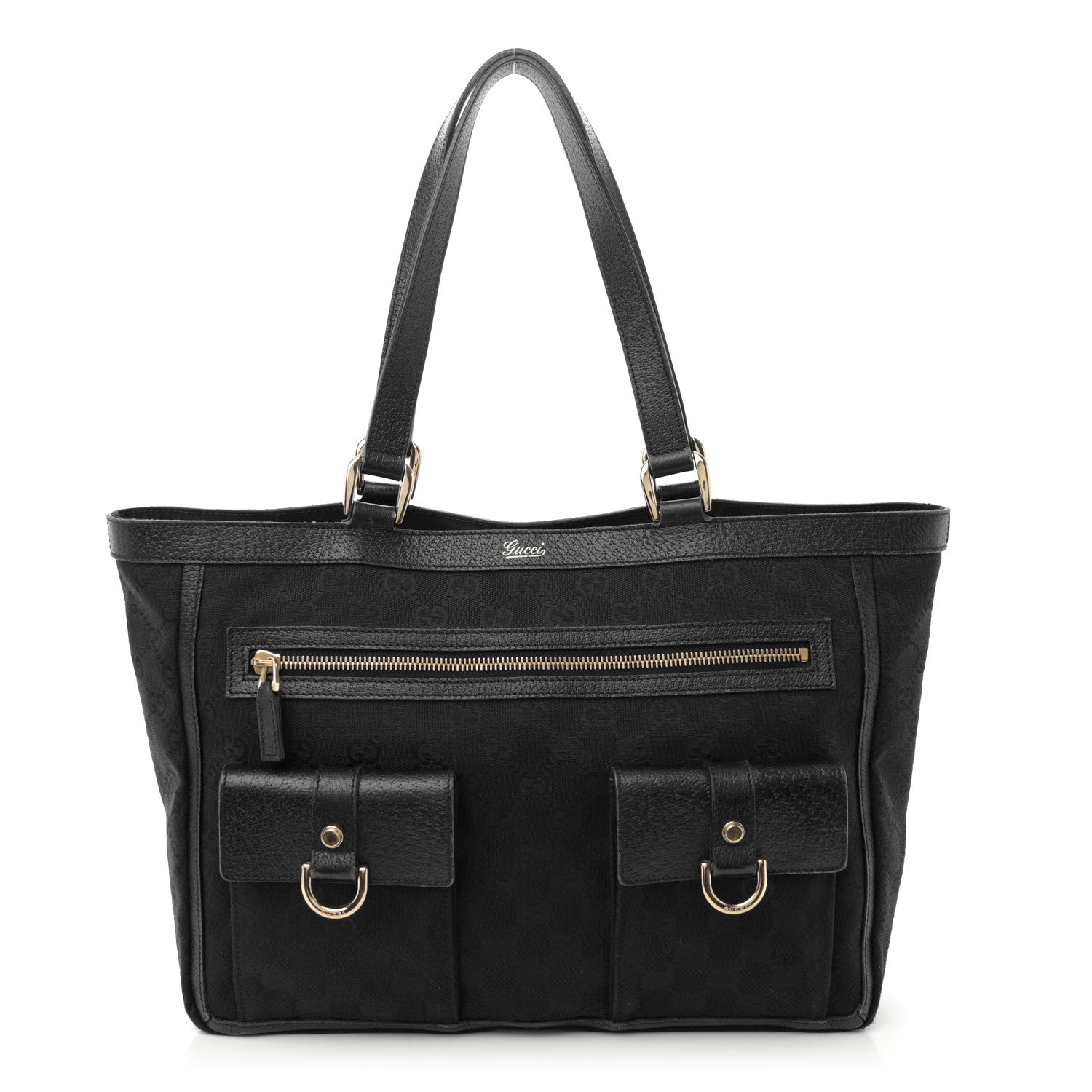 Gucci Monogram Abbey D Ring Tote Black 1 of 13
