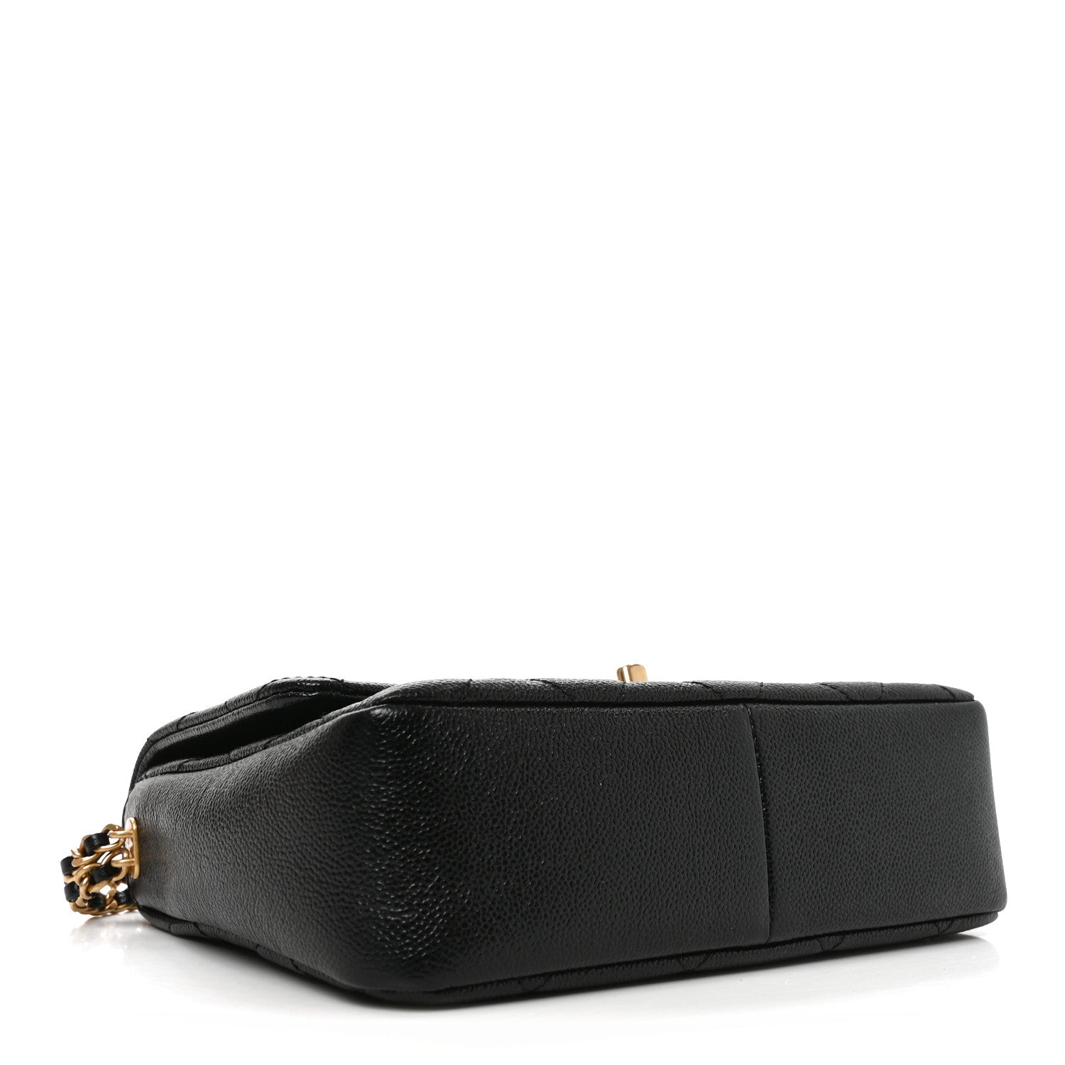 Chanel Shiny Caviar Quilted Small Chain Melody Flap Black 4 of 11