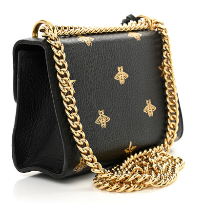 Gucci Grained Calfskin Bee Star Small Padlock Shoulder Bag Black 3 of 18