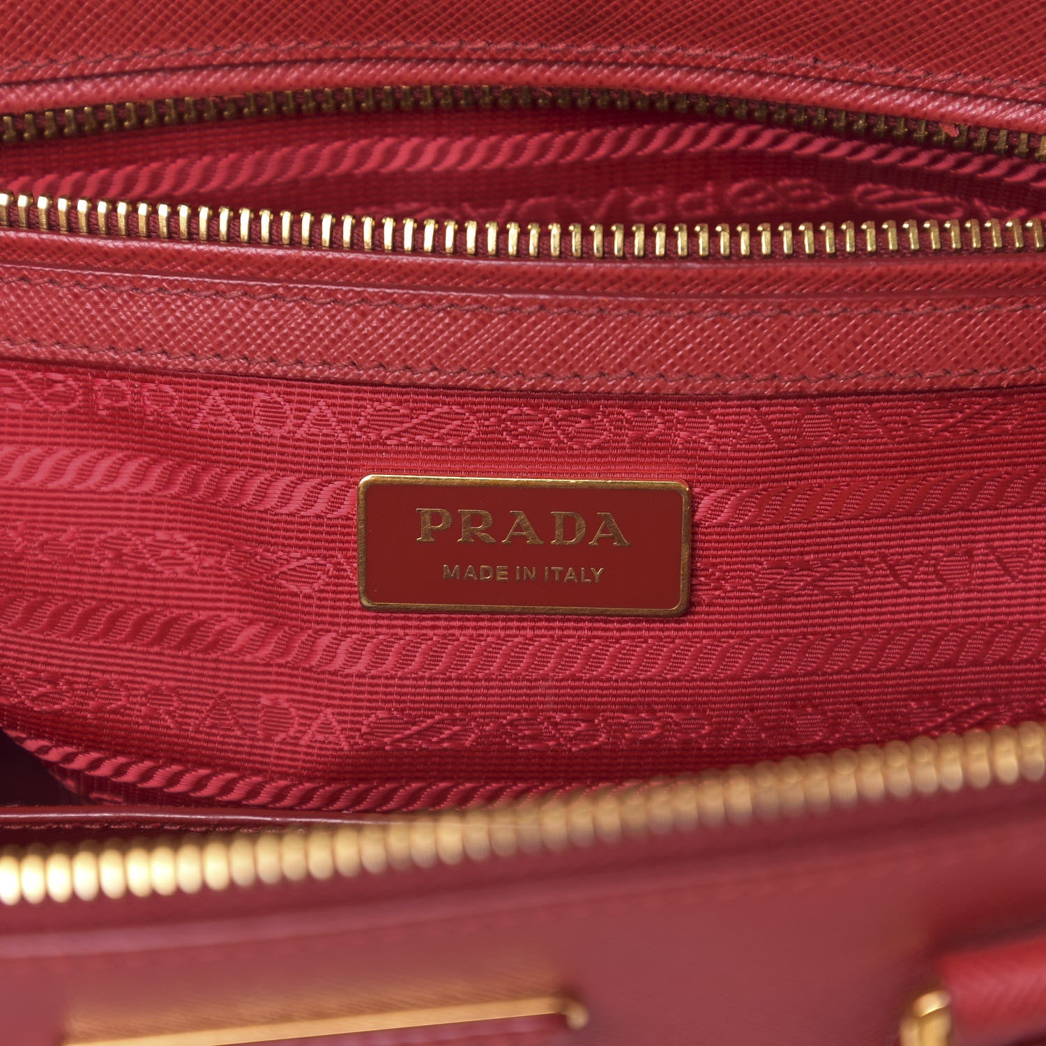 Prada Saffiano Small Galleria Double Zip Tote Cerise 7 of 8