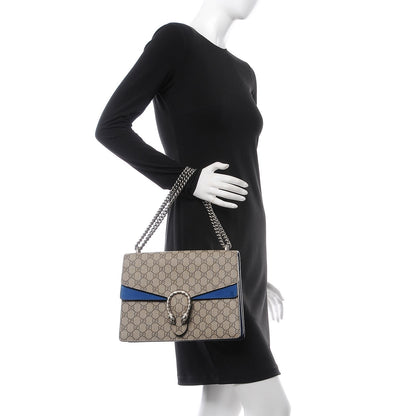 Gucci GG Supreme Monogram Medium Dionysus Shoulder Bag Blue 2 of 8