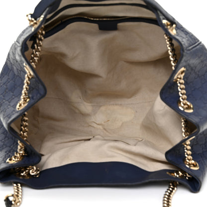 Gucci Guccissima Medium Emily Shoulder Bag Blue 4 of 21