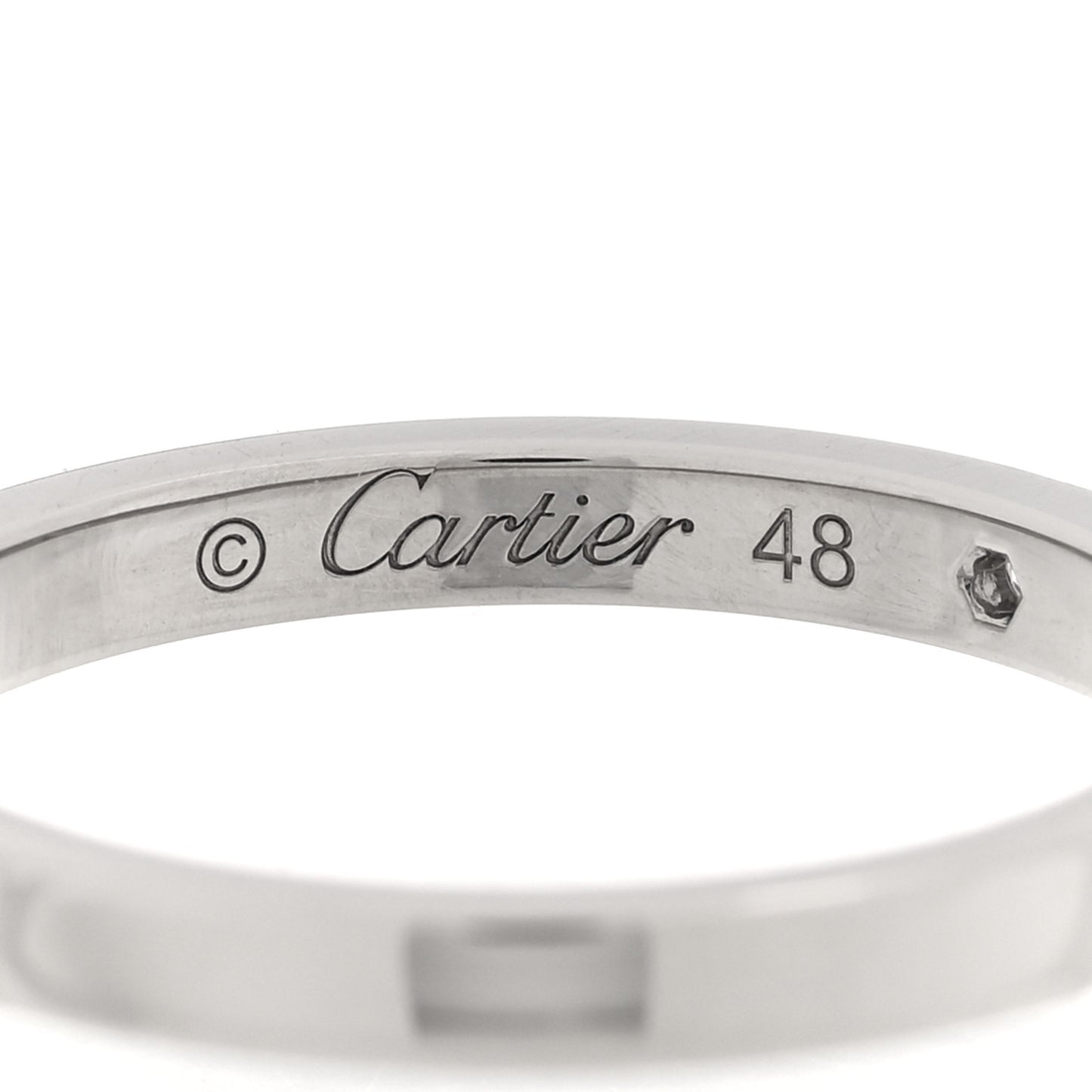 Platinum Diamond 2.1mm Ballerine Wedding Band Ring 48 4.5