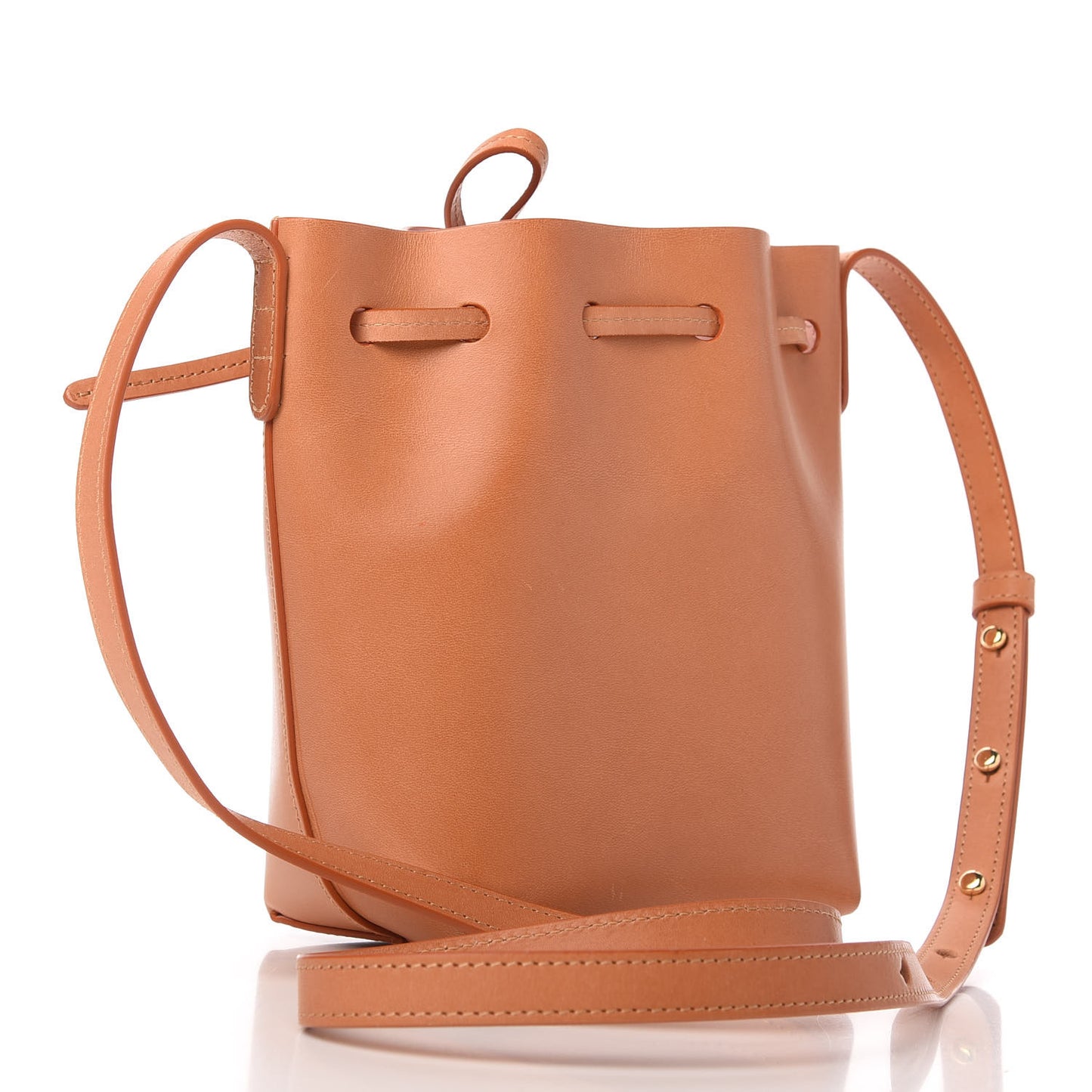 Calfskin Mini Bucket Bag Cammello Rosa