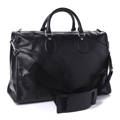 Gucci Fluffy Calfskin Morpheus Weekender Duffle Black 3 of 10