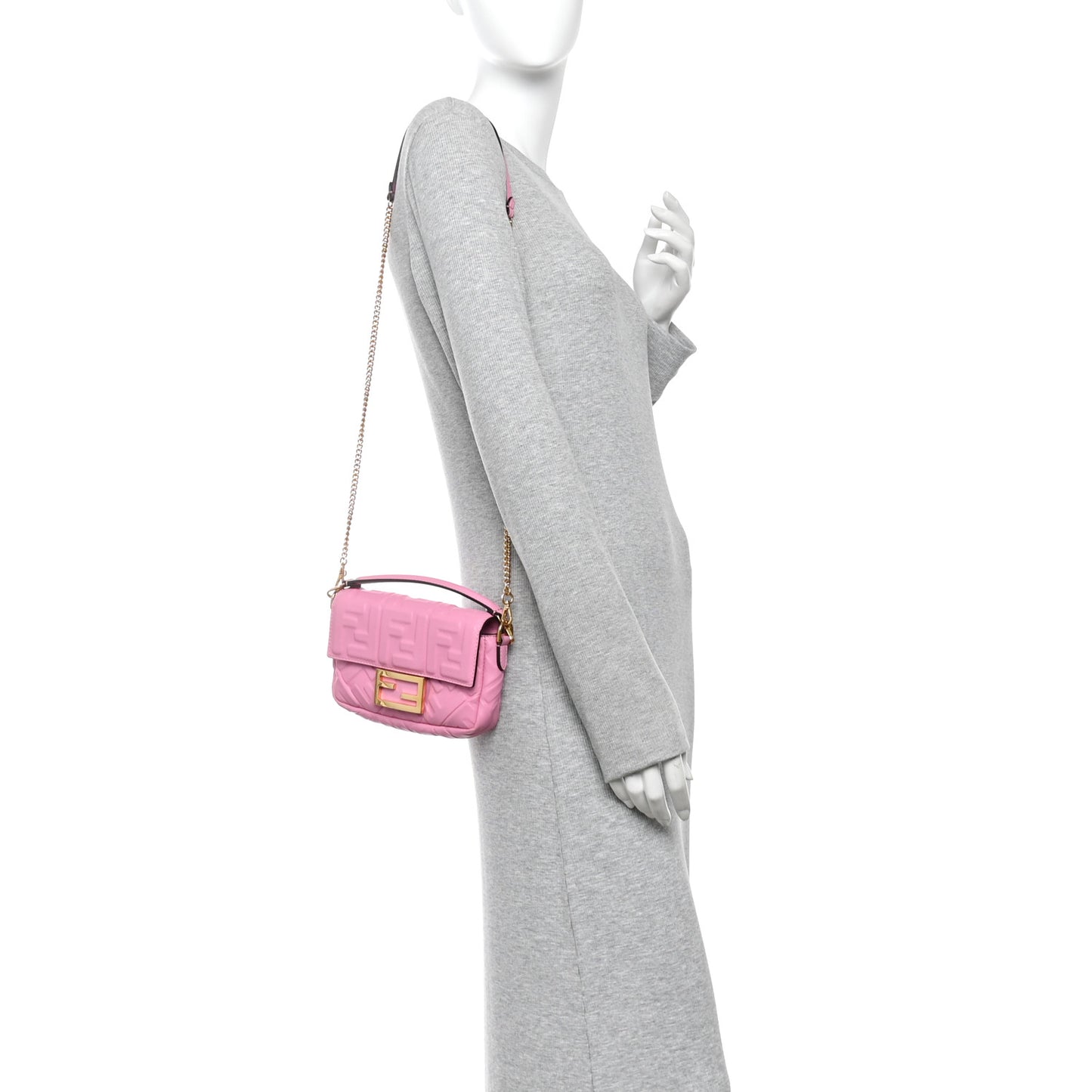 Nappa FF 1974 Embossed Mini Baguette Lollypop