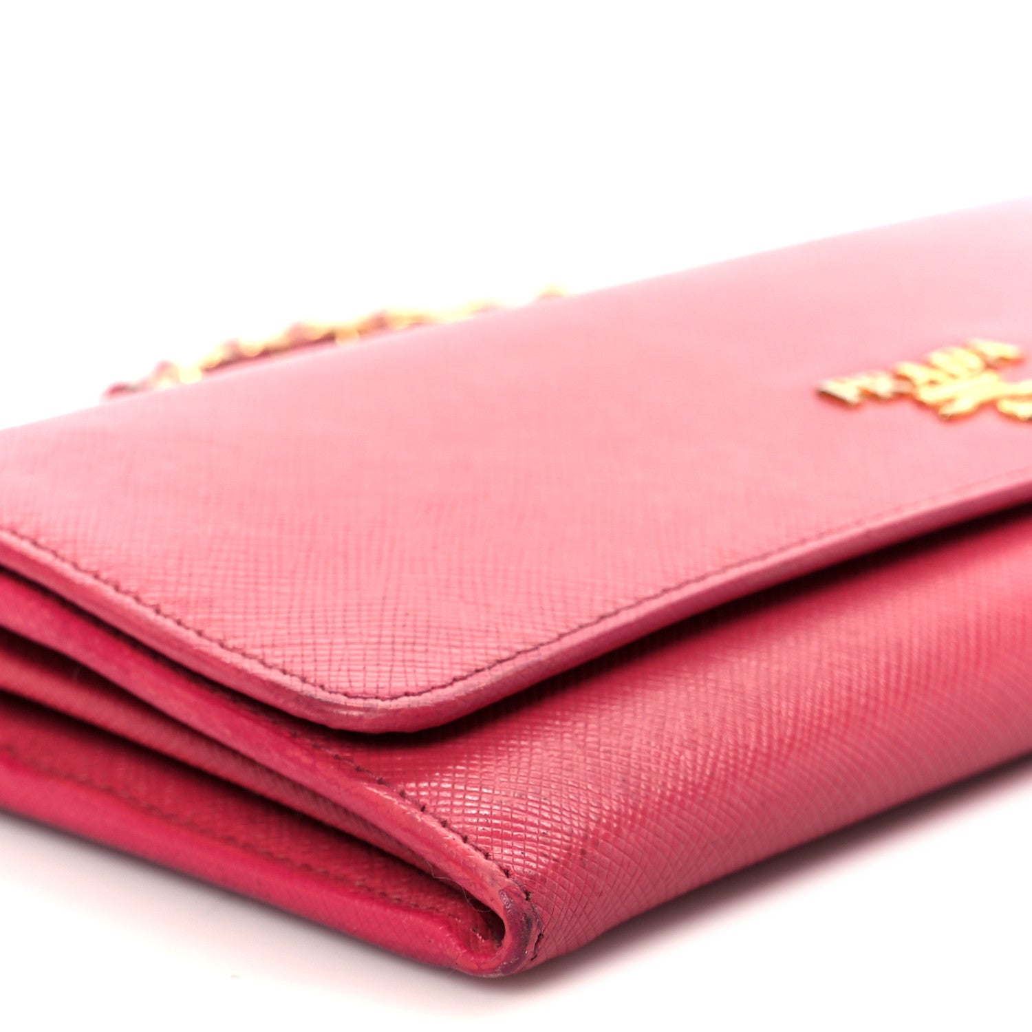 Prada Saffiano Wallet on Chain Peonia 14 of 17