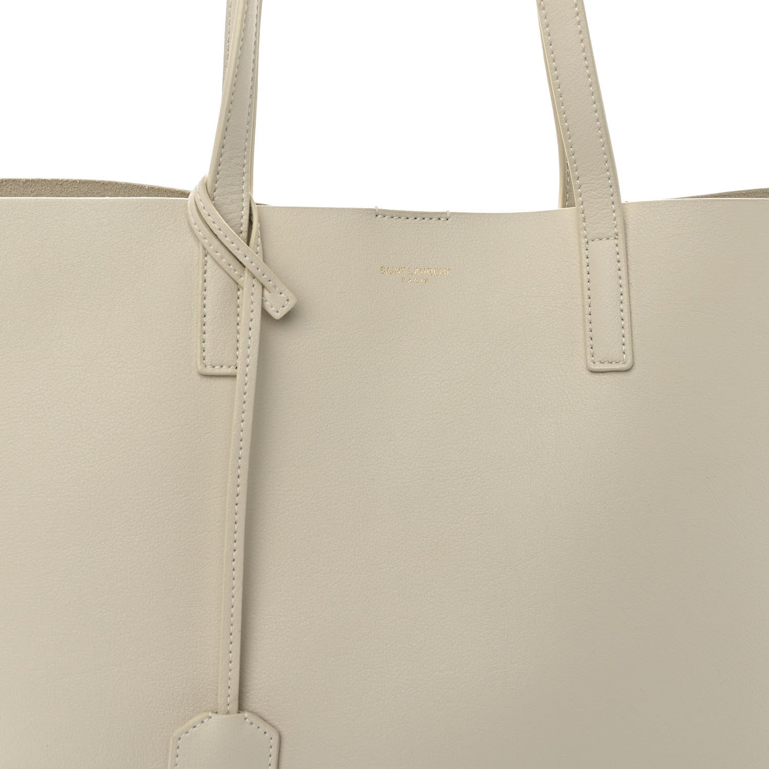 Saint Laurent Calfskin Large Shopping Tote Porcellana 9 of 15