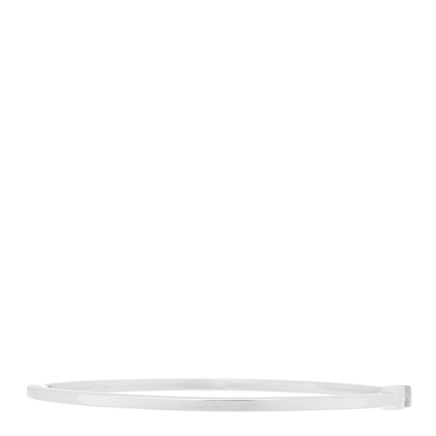 Tiffany 18K White Gold Diamond Metro Bangle Bracelet 2 of 4
