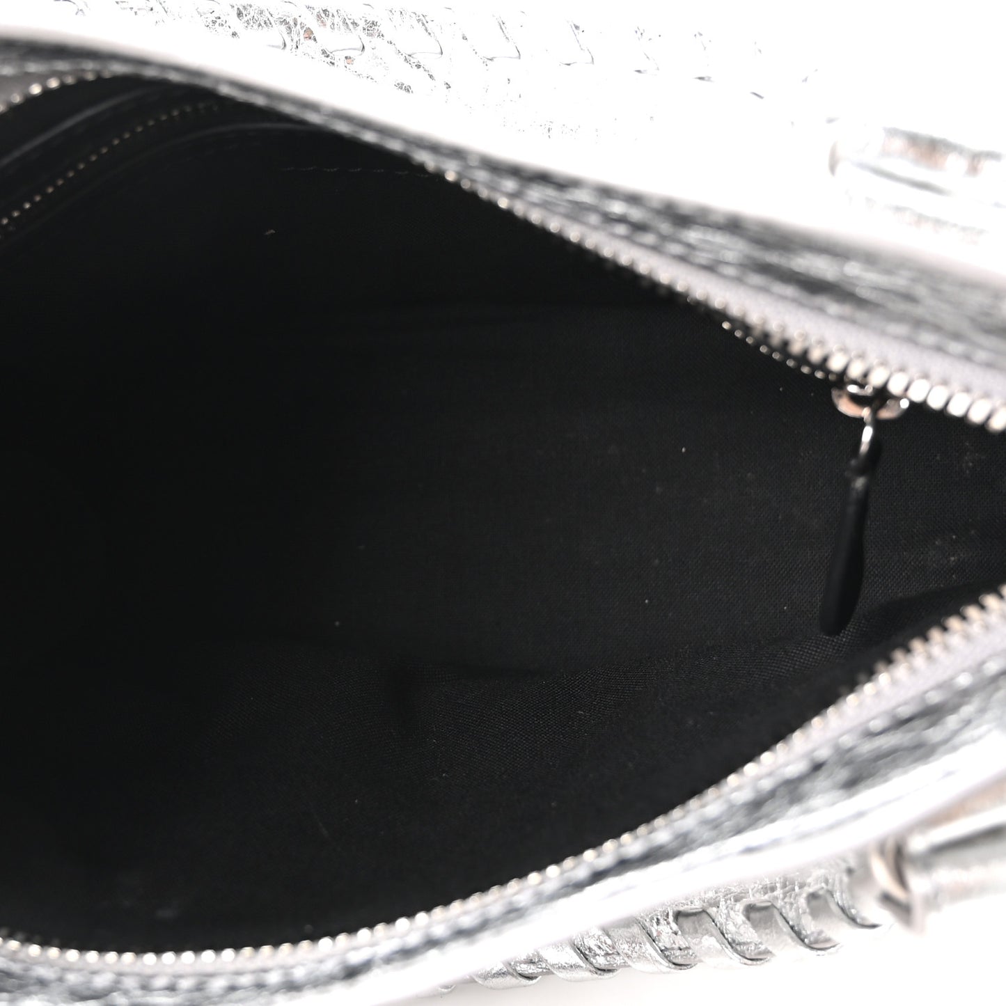 Metallized Arena Lambskin Classic Silver Hardware Le City Mini Silver
