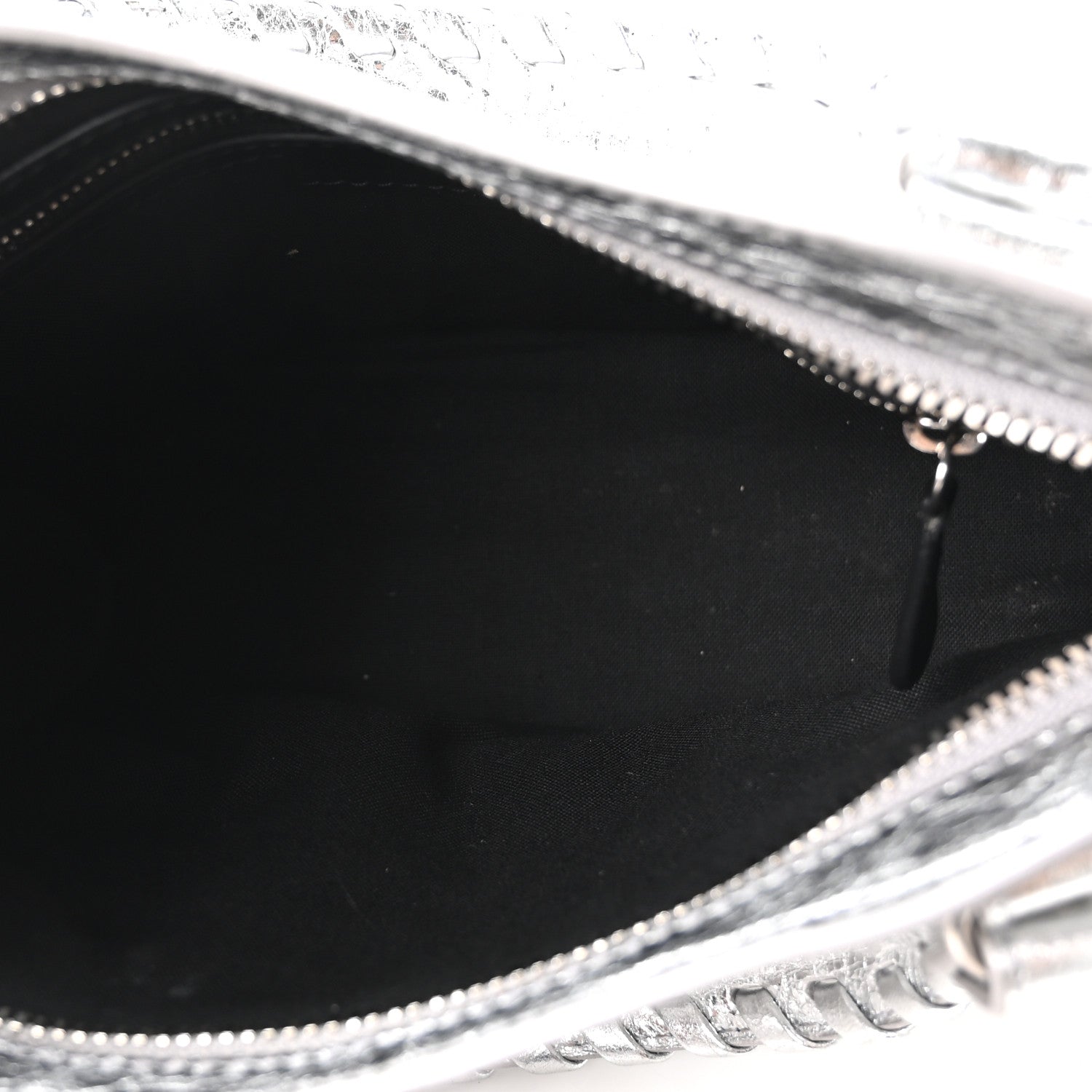 Balenciaga Metallized Arena Lambskin Classic Silver Hardware Le City Mini Silver 5 of 10