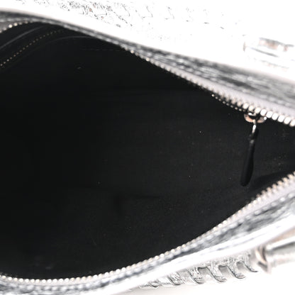 Balenciaga Metallized Arena Lambskin Classic Silver Hardware Le City Mini Silver 5 of 10