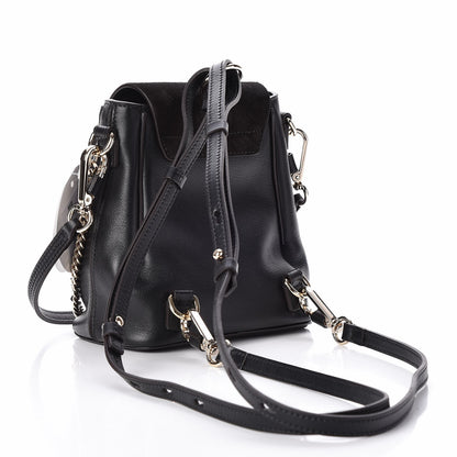 Chloe Suede Calfskin Mini Faye Backpack Black 3 of 7