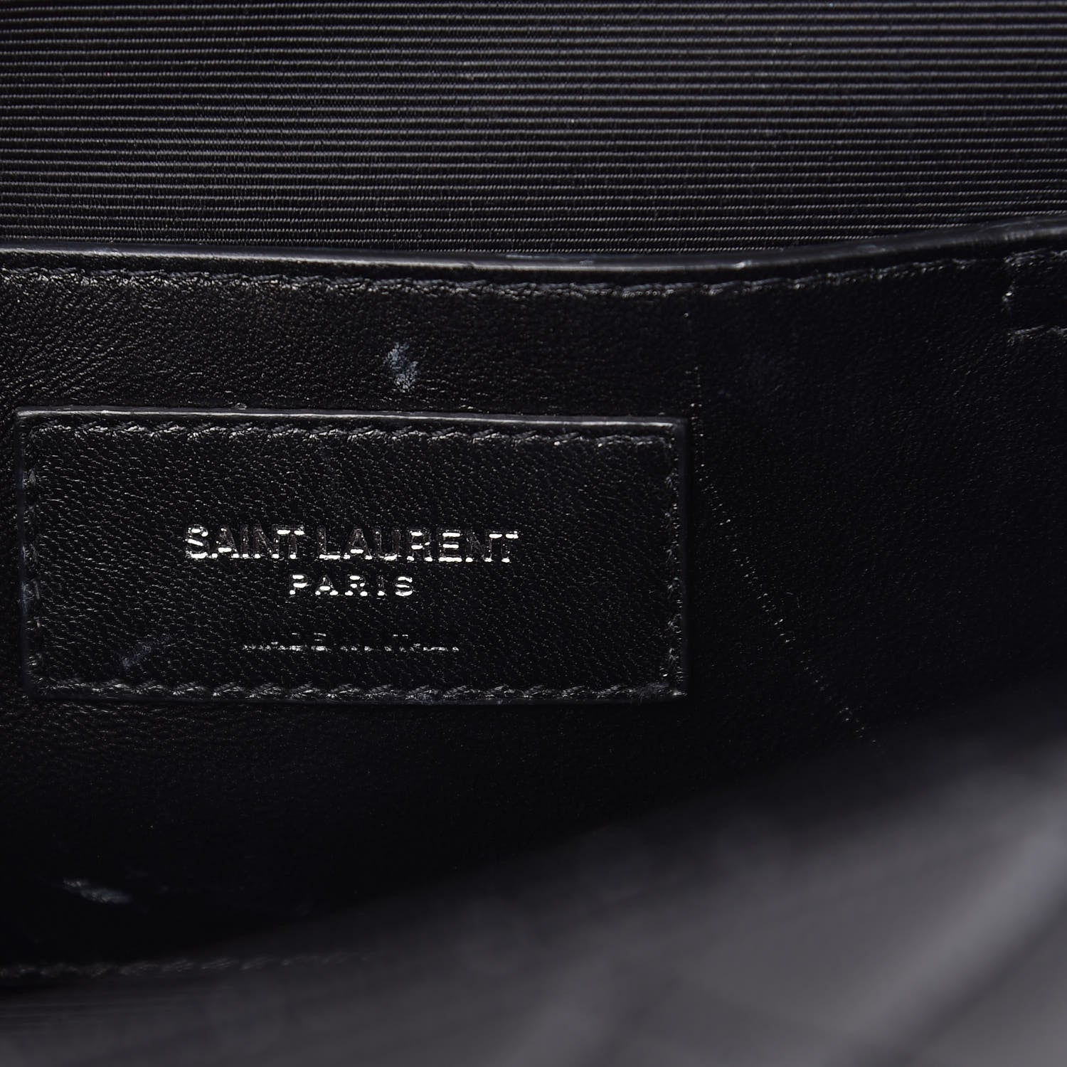 Saint Laurent Grain De Poudre Textured Mixed Matelasse Triquilt Medium Monogram Satchel Black 7 of 12