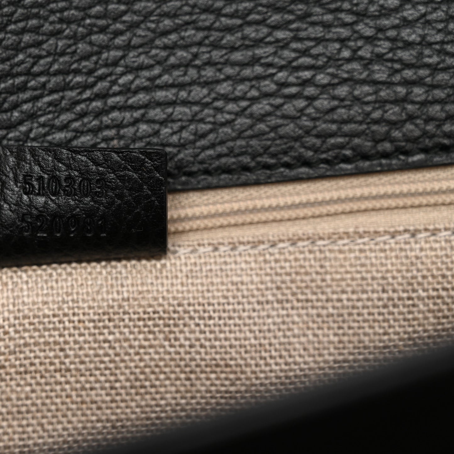 Dollar Calfskin Interlocking G Shoulder Bag Black