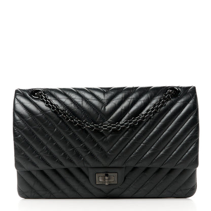 Chanel Aged Calfskin Chevron Quilted 2.55 Reissue 226 So Black 1 of 9