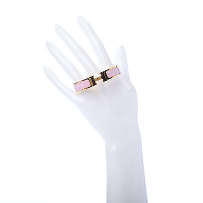 Hermes Enamel Narrow Clic Clac H Bracelet PM Rose Dragee 2 of 4