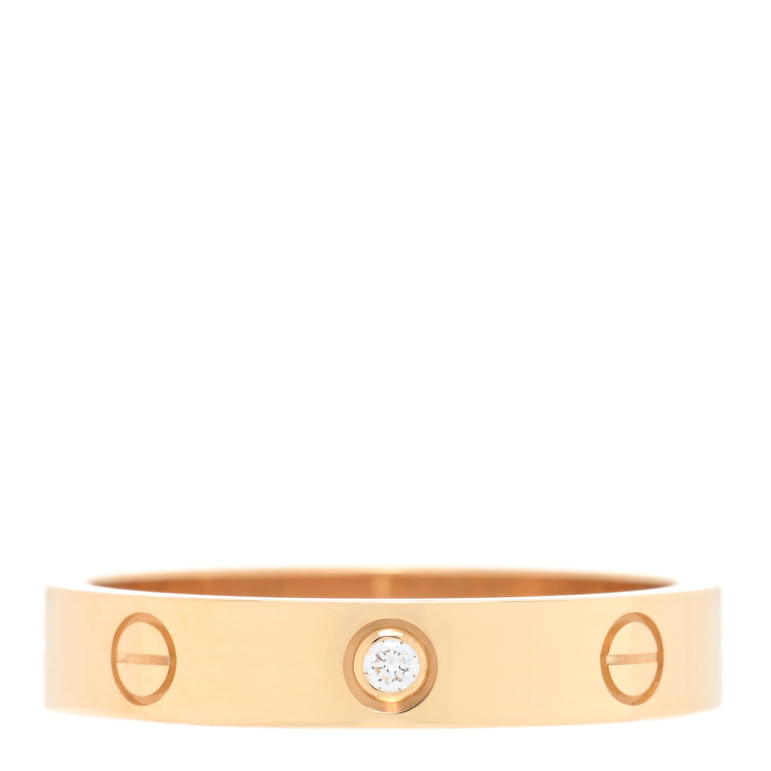 Cartier 18K Yellow Gold Diamond 4mm LOVE Wedding Band Ring 59 8.75 1 of 5